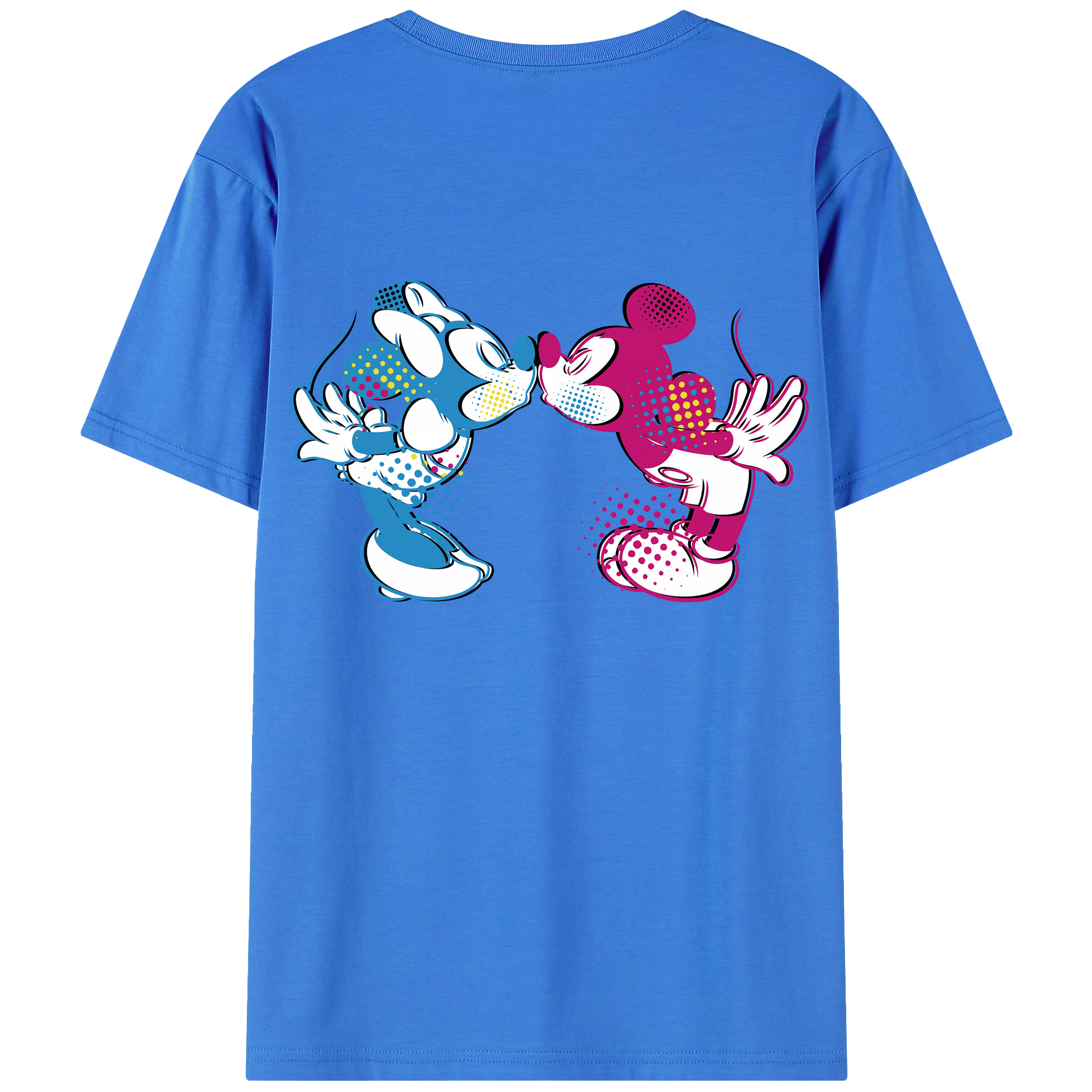 （画像用） ミッキーマウス Mickey Mouse 綿100％半袖Tシャツ（背面プリント）