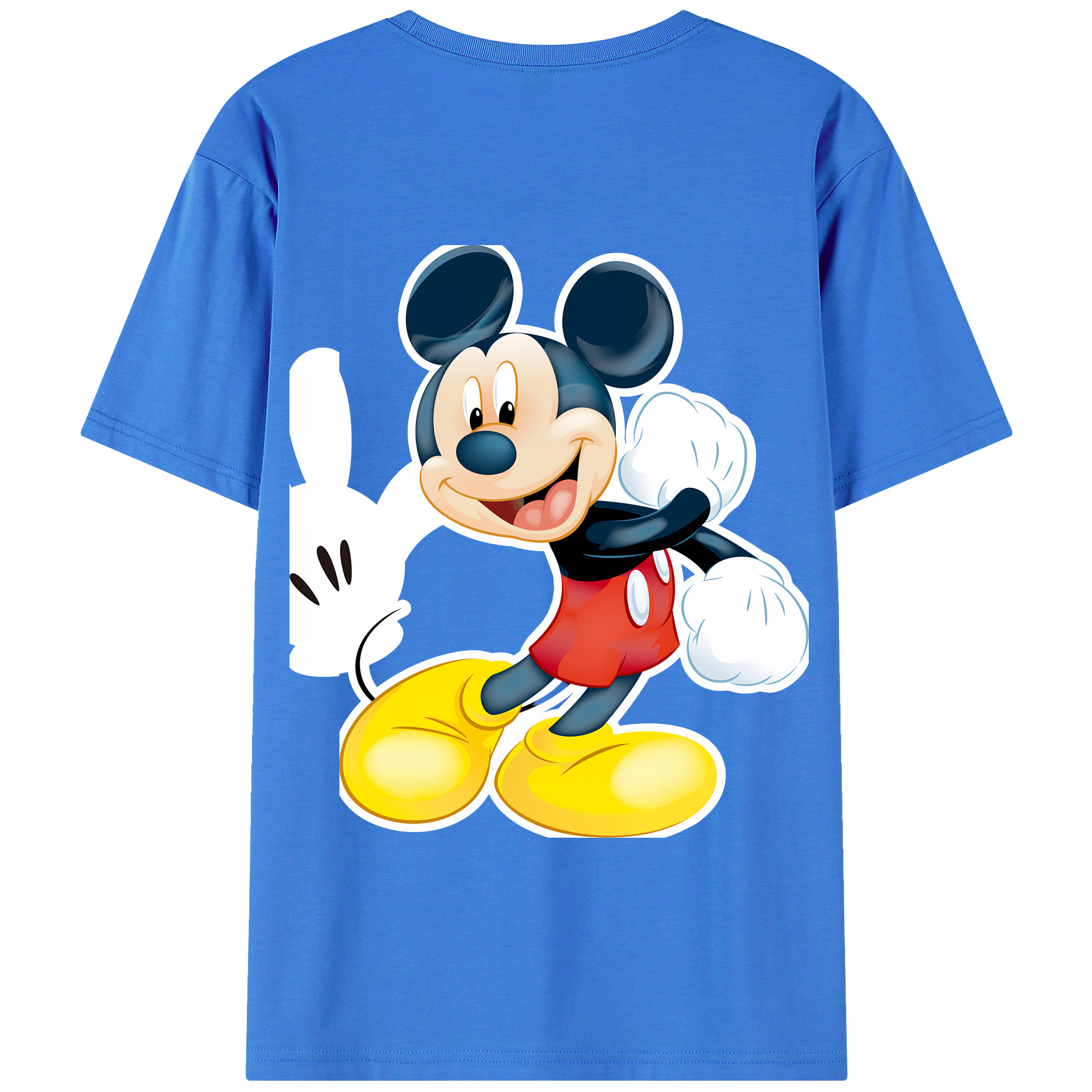 （画像用） ミッキーマウス Mickey Mouse 綿100％半袖Tシャツ（背面プリント）