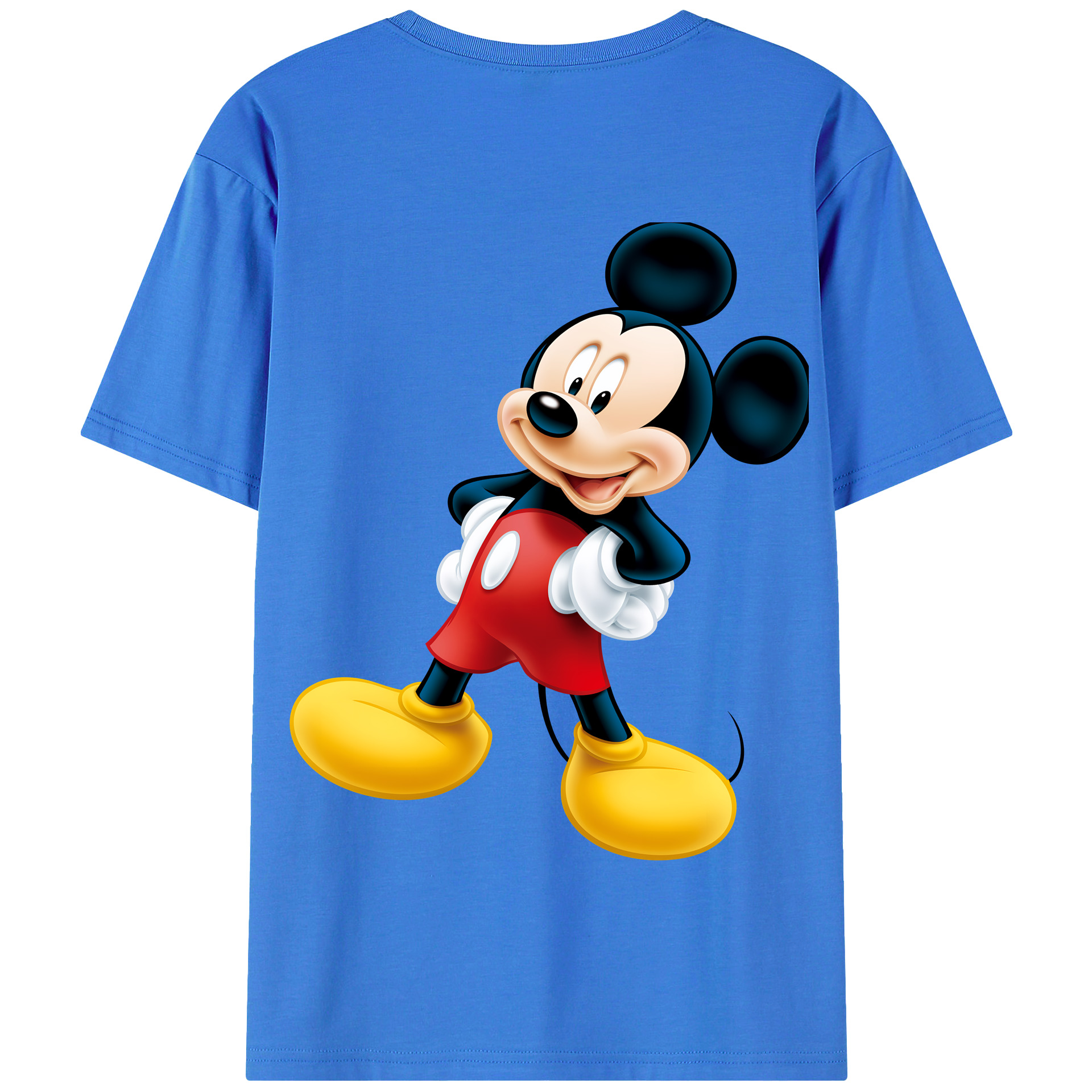 （画像用） ミッキーマウス Mickey Mouse 綿100％半袖Tシャツ（背面プリント）