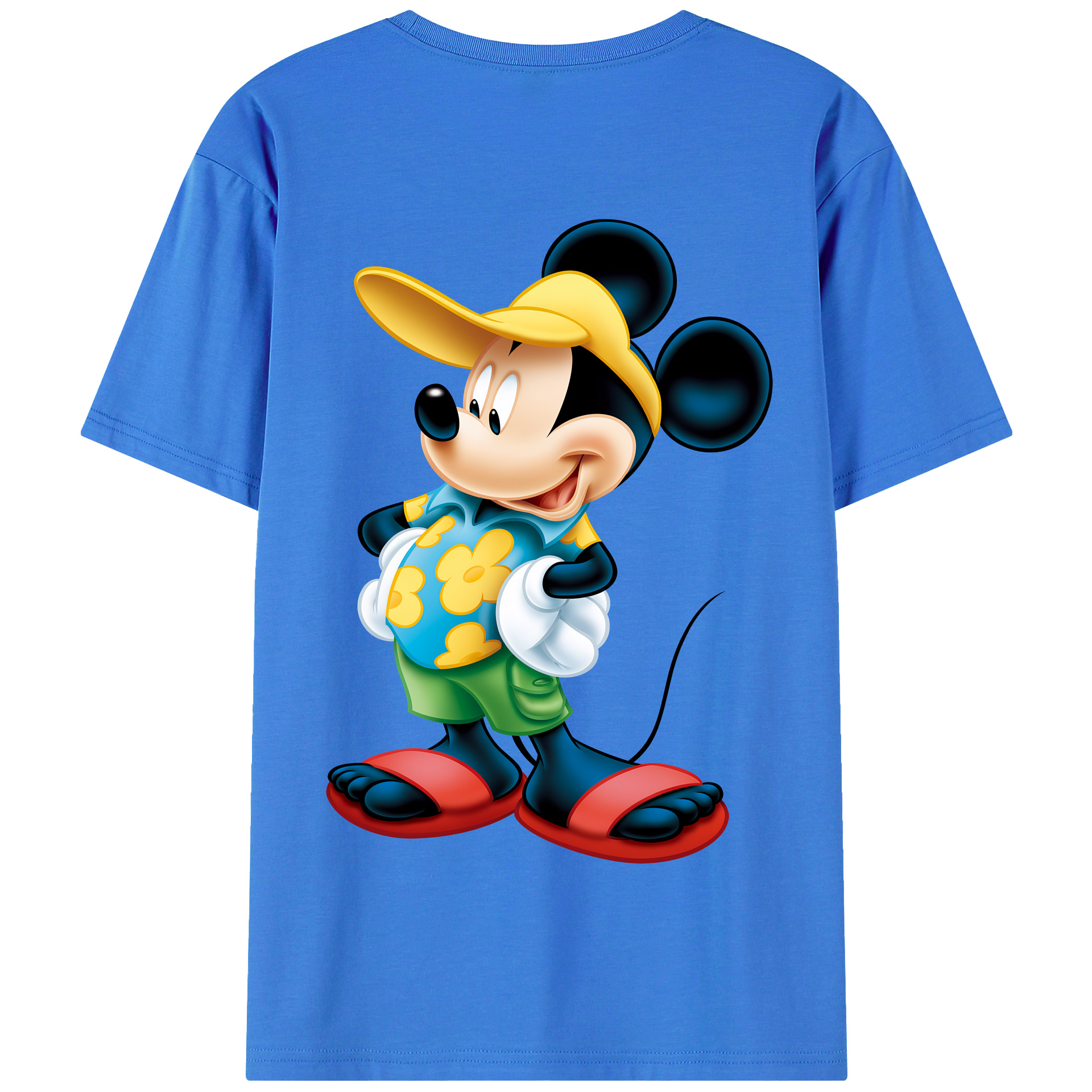 （画像用） ミッキーマウス Mickey Mouse 綿100％半袖Tシャツ（背面プリント）