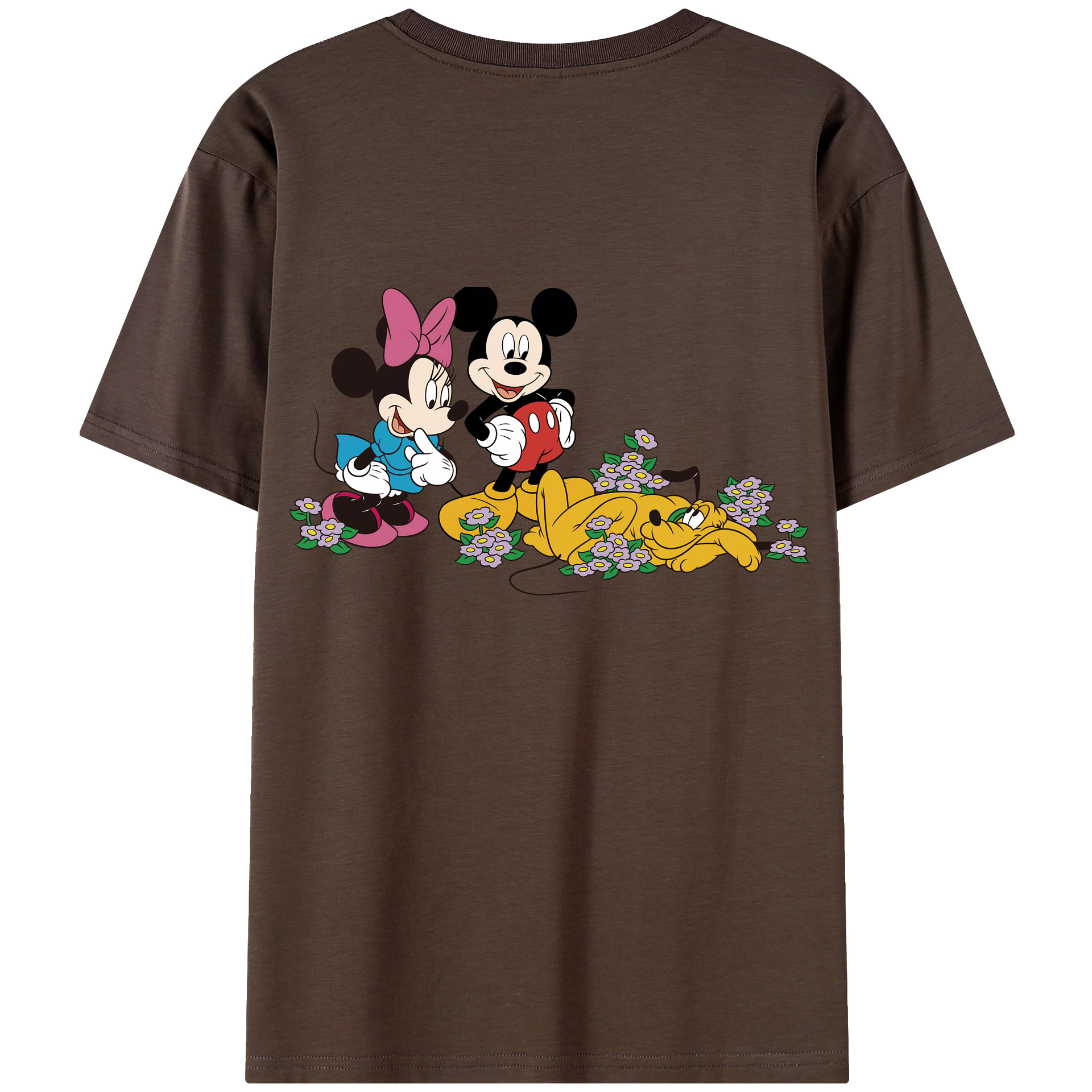 （画像用） ミッキーマウス Mickey Mouse 綿100％半袖Tシャツ（背面プリント）