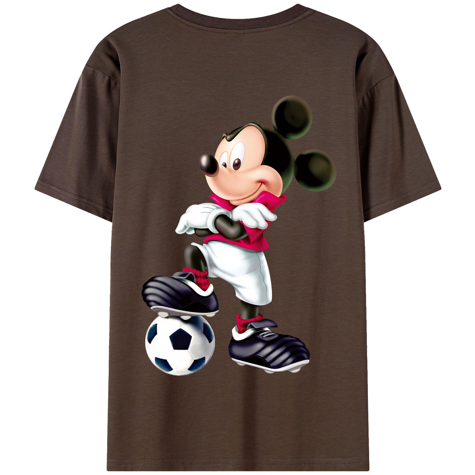 （画像用） ミッキーマウス Mickey Mouse 綿100％半袖Tシャツ（背面プリント）