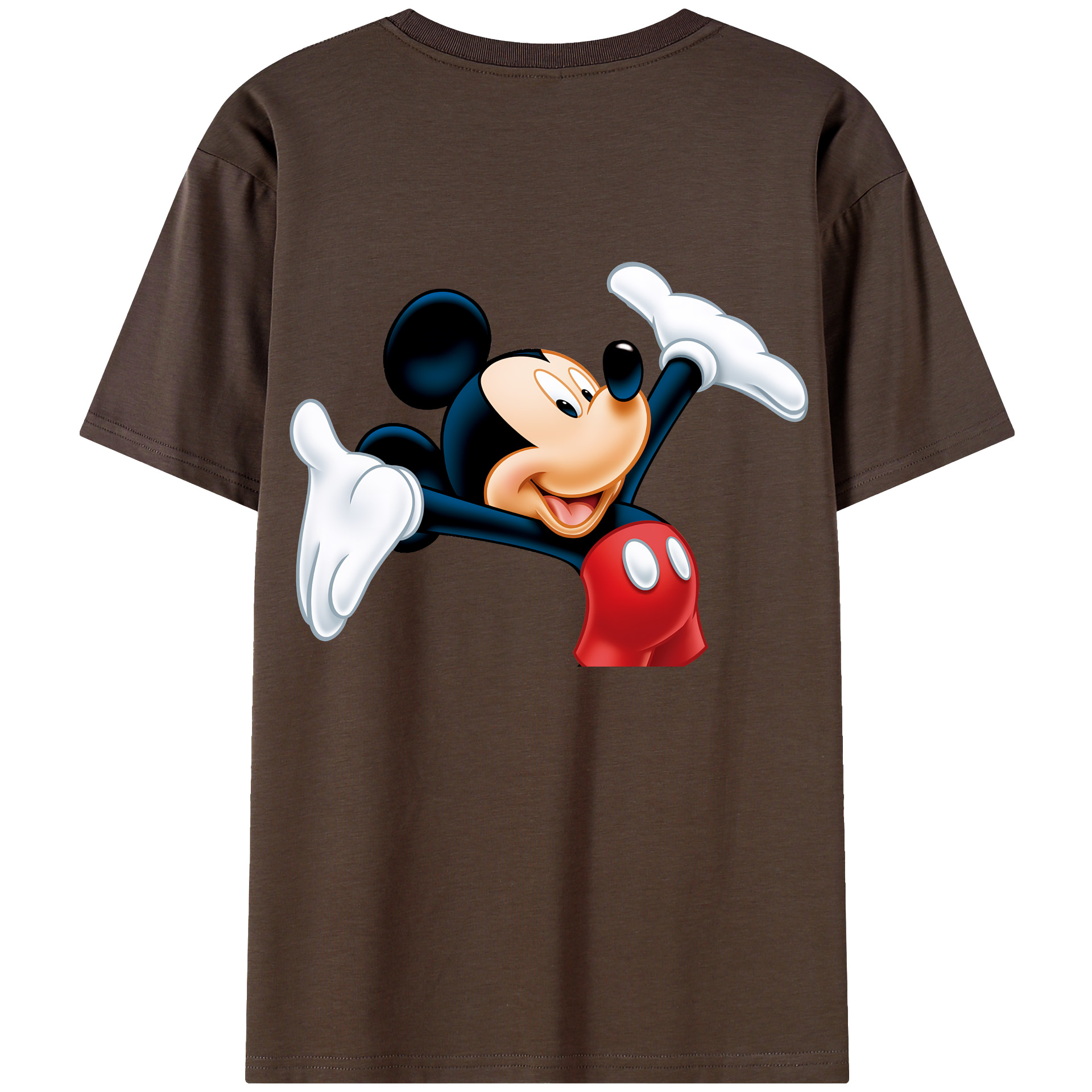 （画像用） ミッキーマウス Mickey Mouse 綿100％半袖Tシャツ（背面プリント）