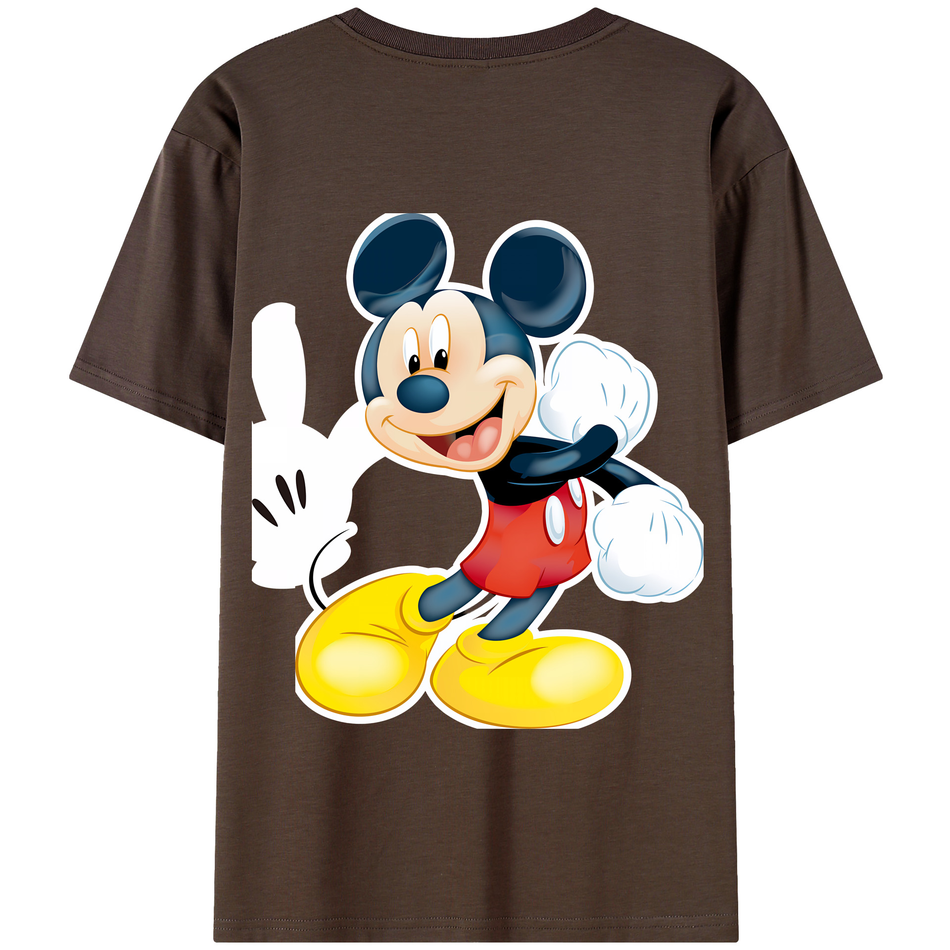 （画像用） ミッキーマウス Mickey Mouse 綿100％半袖Tシャツ（背面プリント）
