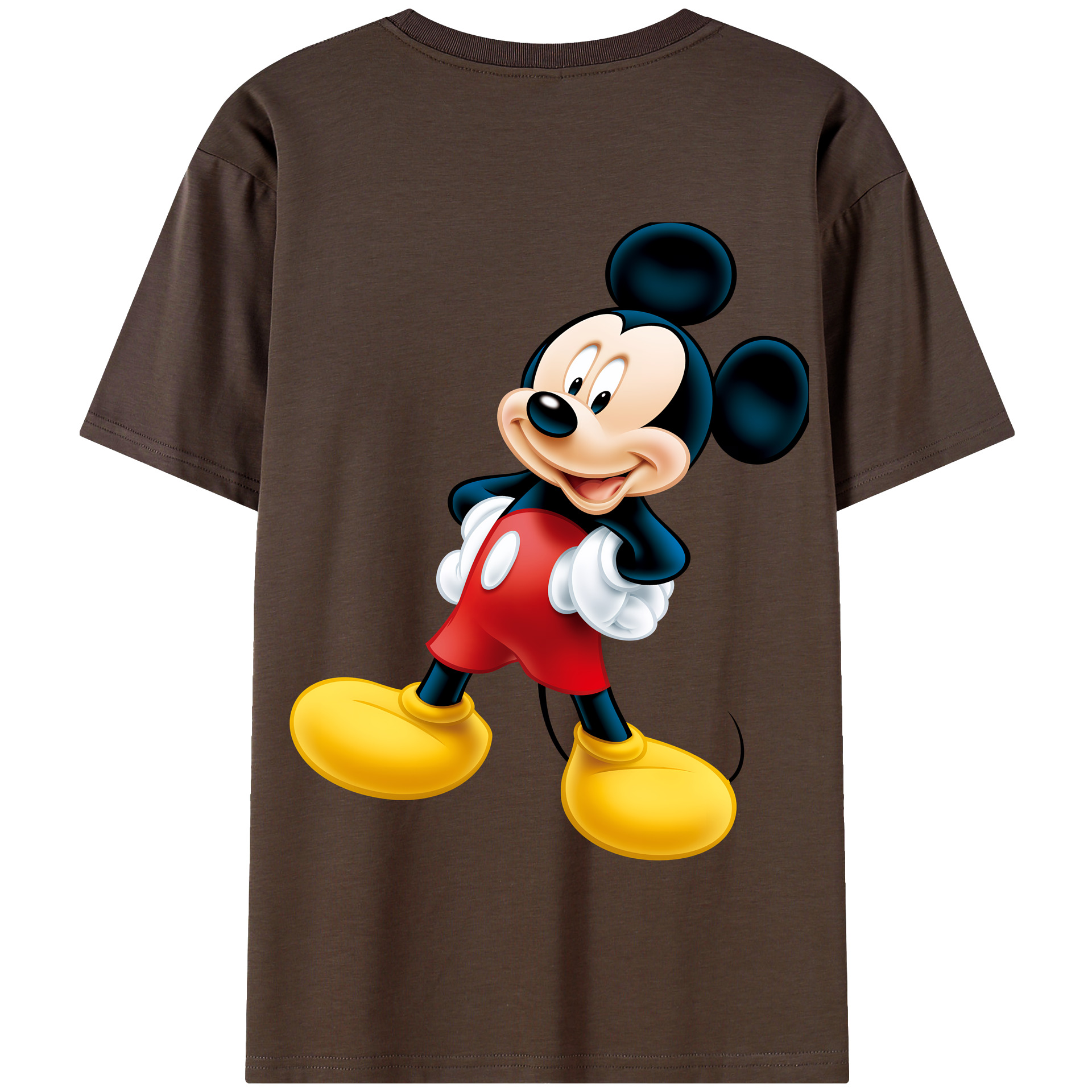 （画像用） ミッキーマウス Mickey Mouse 綿100％半袖Tシャツ（背面プリント）