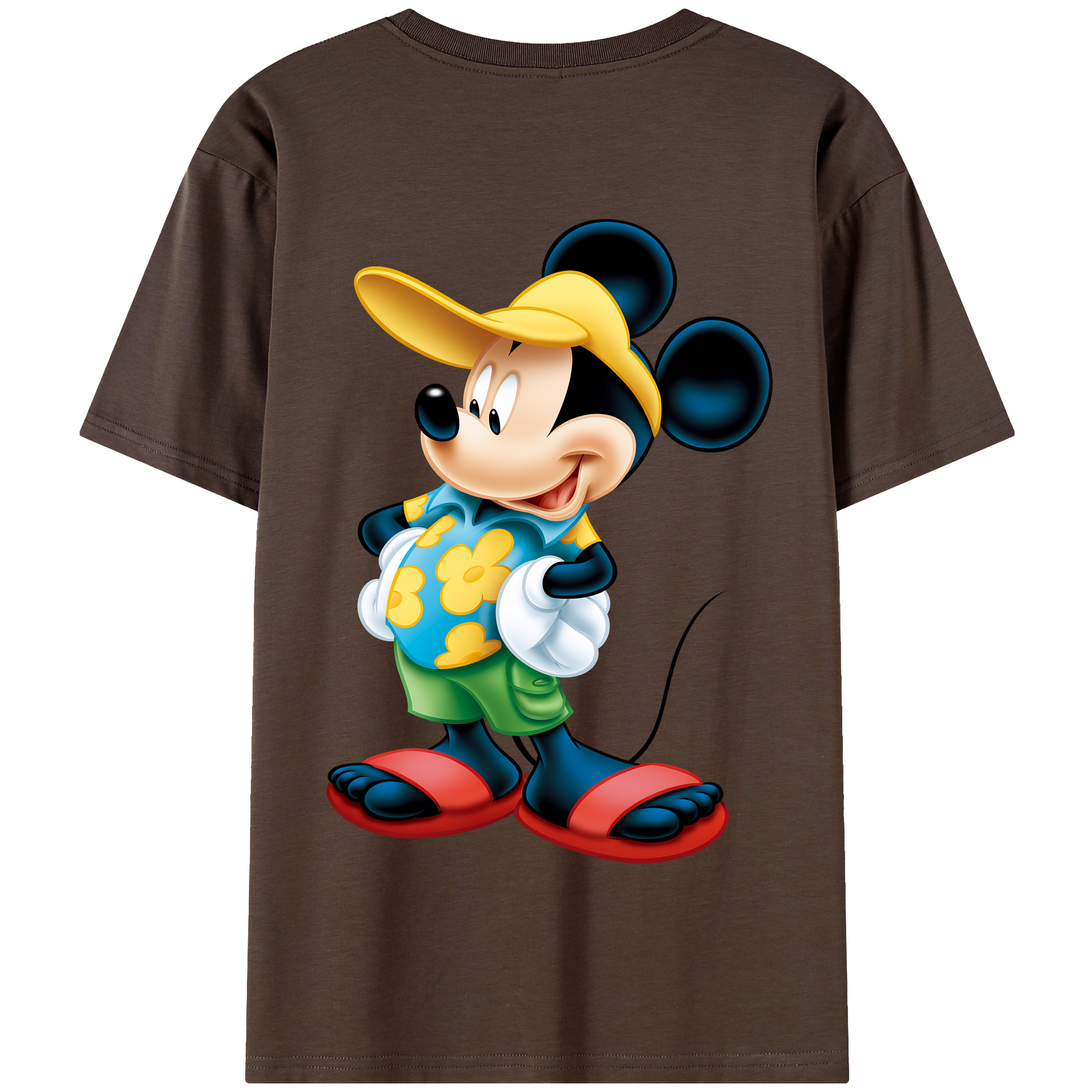 （画像用） ミッキーマウス Mickey Mouse 綿100％半袖Tシャツ（背面プリント）