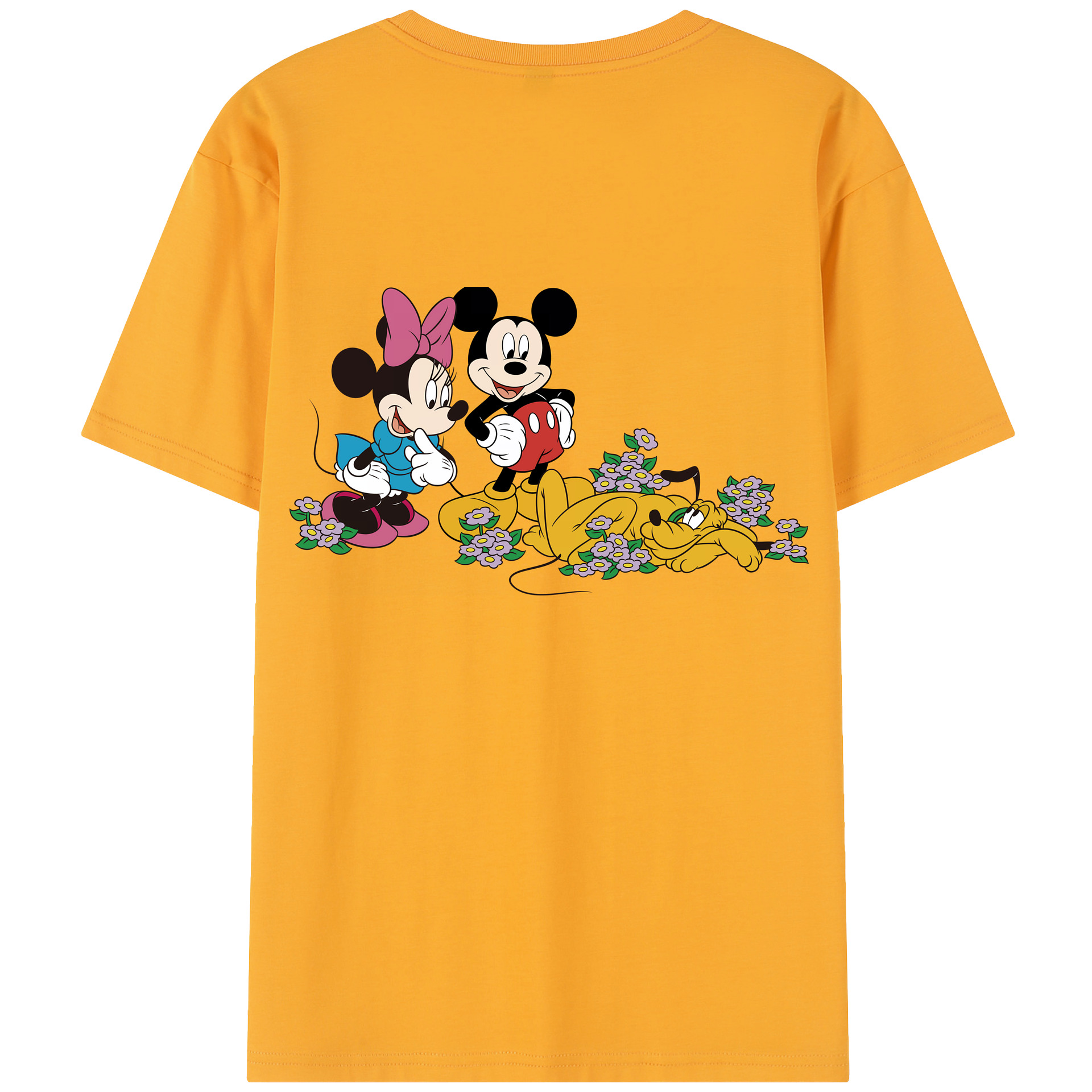 （画像用） ミッキーマウス Mickey Mouse 綿100％半袖Tシャツ（背面プリント）