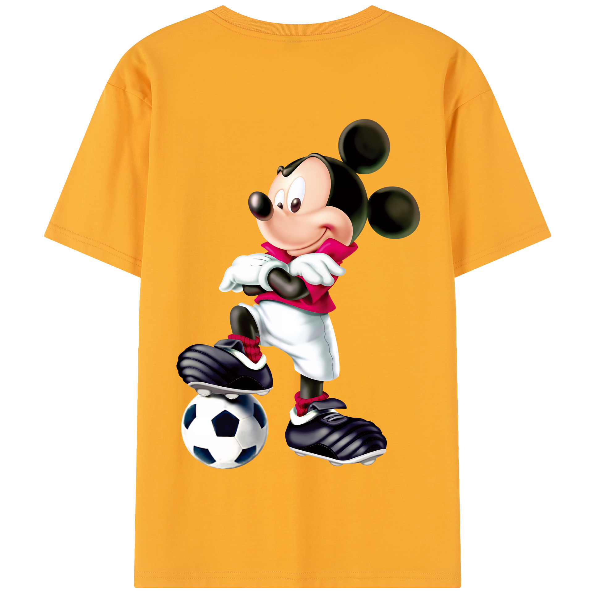 （画像用） ミッキーマウス Mickey Mouse 綿100％半袖Tシャツ（背面プリント）