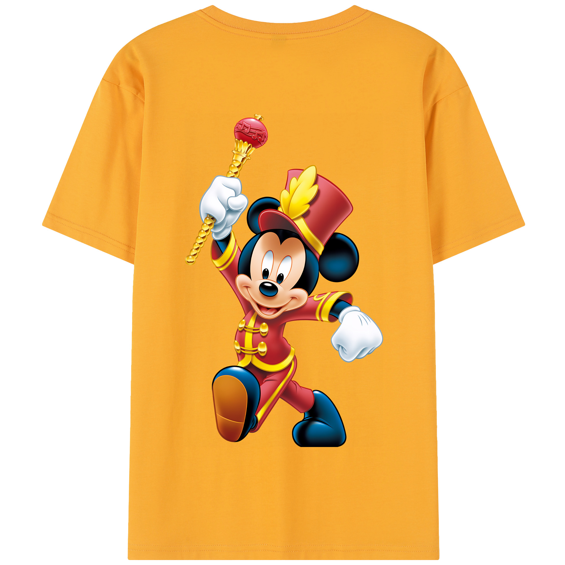 （画像用） ミッキーマウス Mickey Mouse 綿100％半袖Tシャツ（背面プリント）