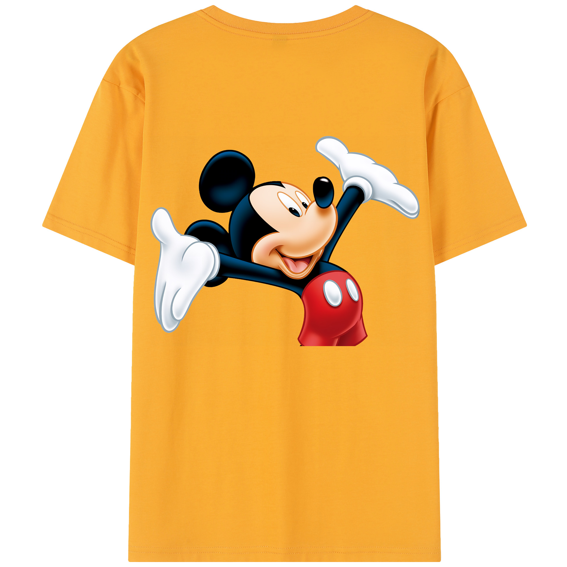 （画像用） ミッキーマウス Mickey Mouse 綿100％半袖Tシャツ（背面プリント）