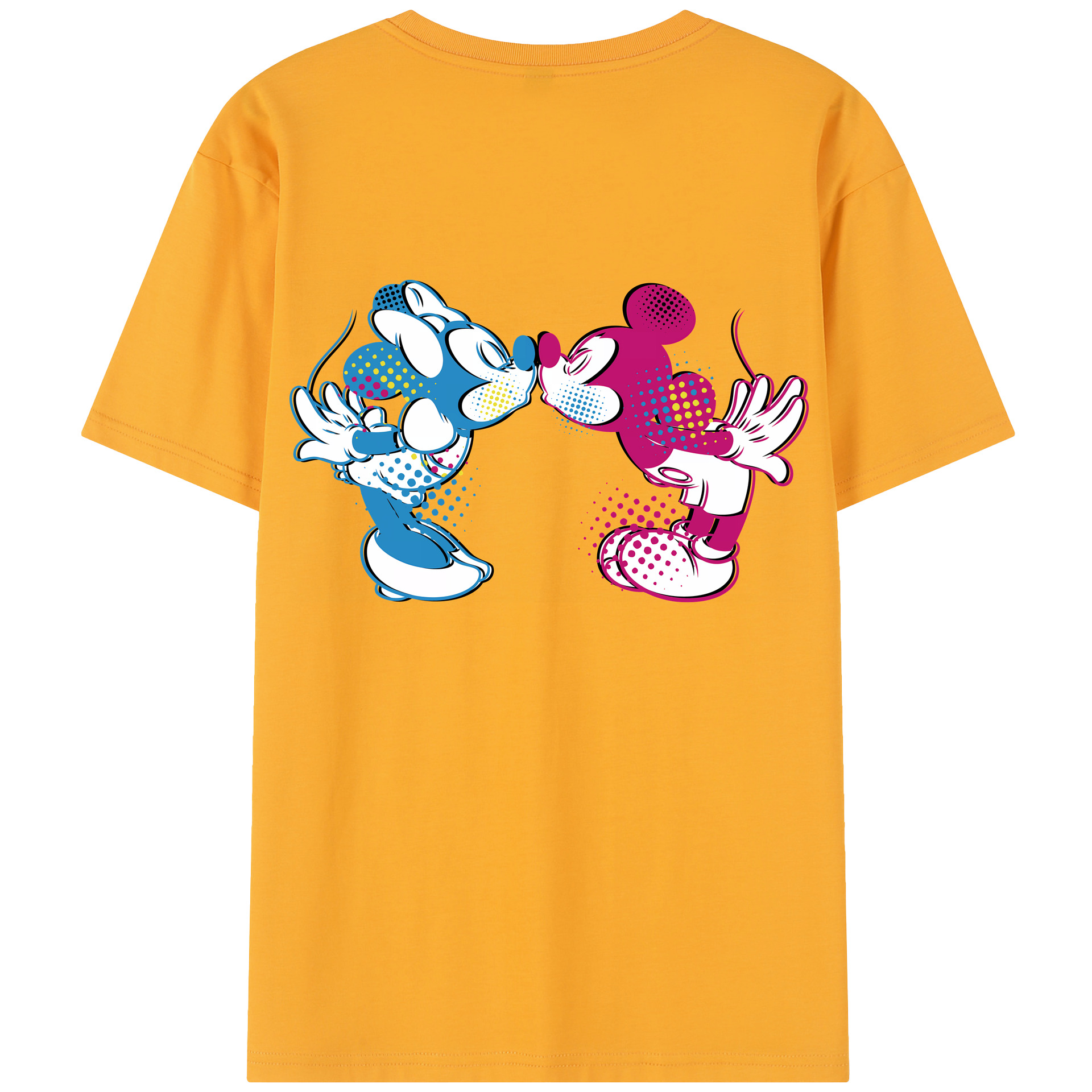 （画像用） ミッキーマウス Mickey Mouse 綿100％半袖Tシャツ（背面プリント）