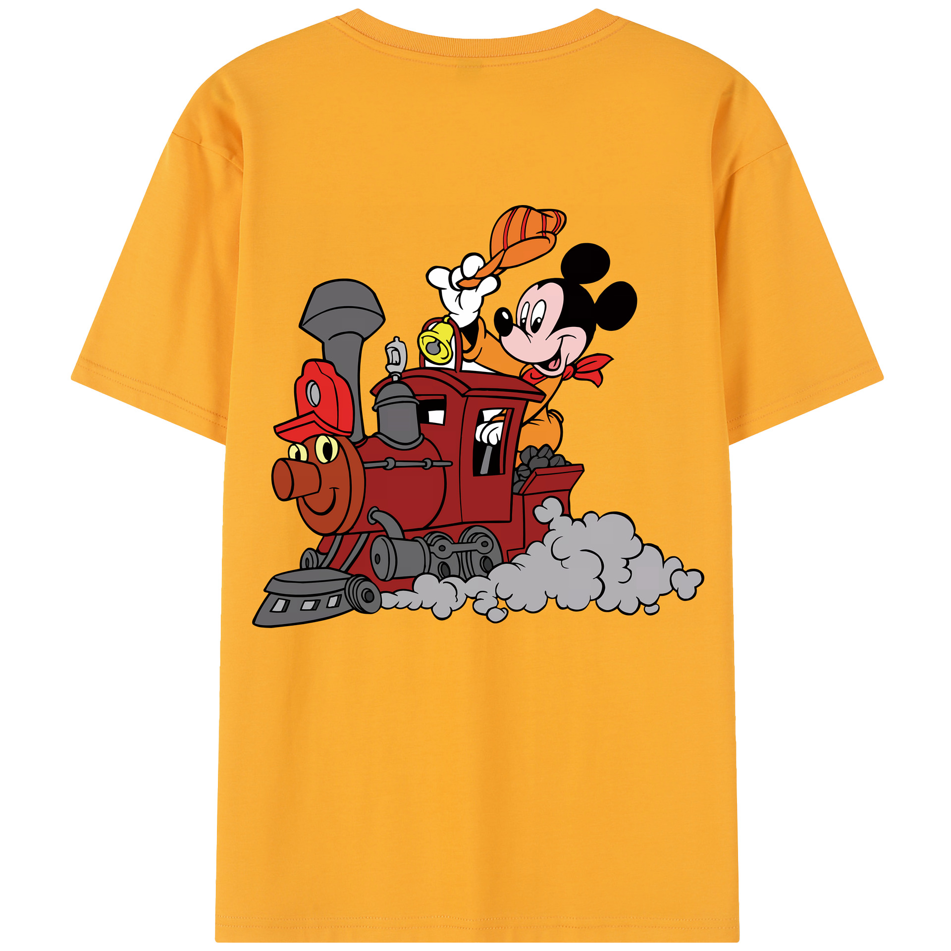 （画像用） ミッキーマウス Mickey Mouse 綿100％半袖Tシャツ（背面プリント）