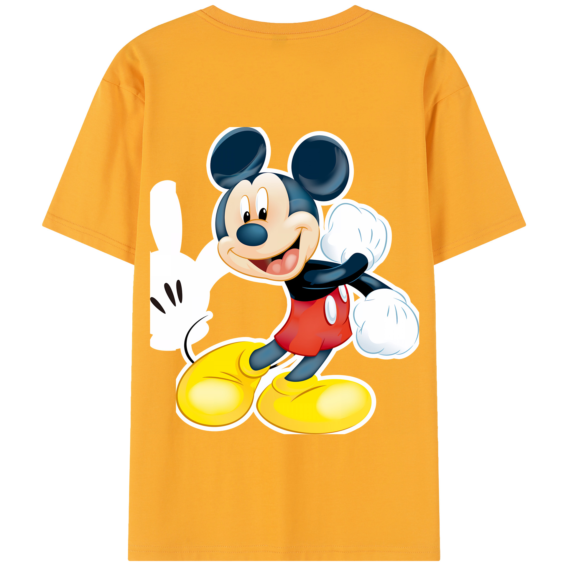（画像用） ミッキーマウス Mickey Mouse 綿100％半袖Tシャツ（背面プリント）