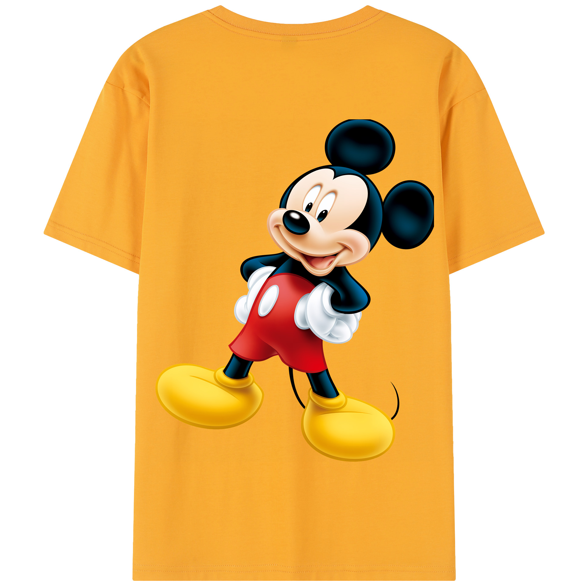 （画像用） ミッキーマウス Mickey Mouse 綿100％半袖Tシャツ（背面プリント）