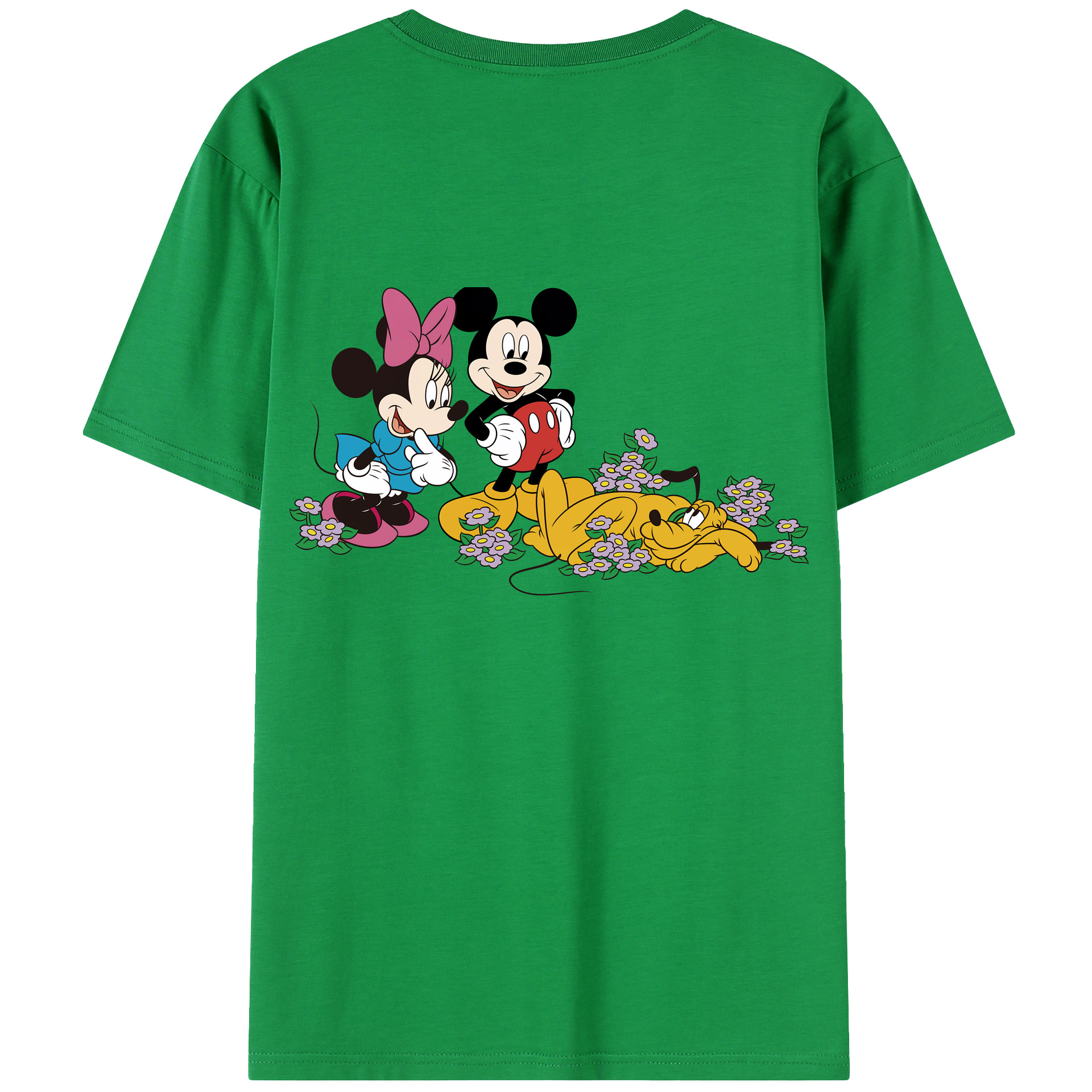 （画像用） ミッキーマウス Mickey Mouse 綿100％半袖Tシャツ（背面プリント）