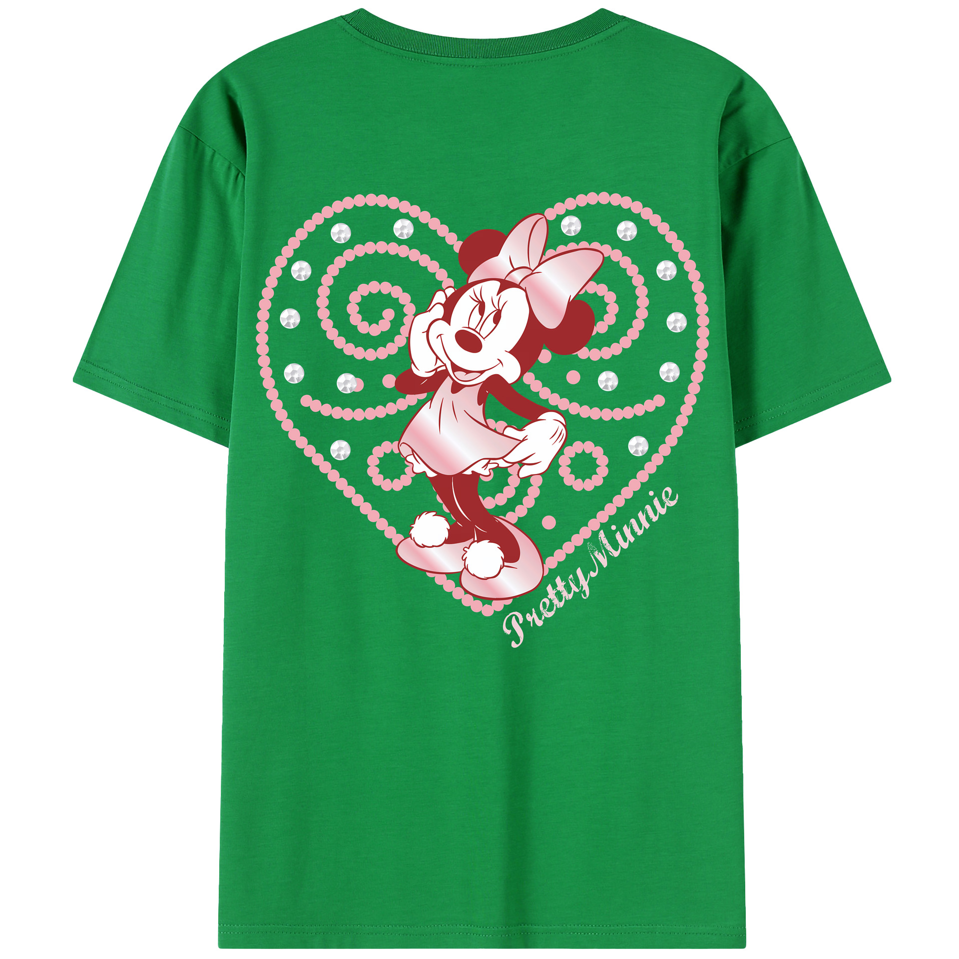 （画像用） ミッキーマウス Mickey Mouse 綿100％半袖Tシャツ（背面プリント）