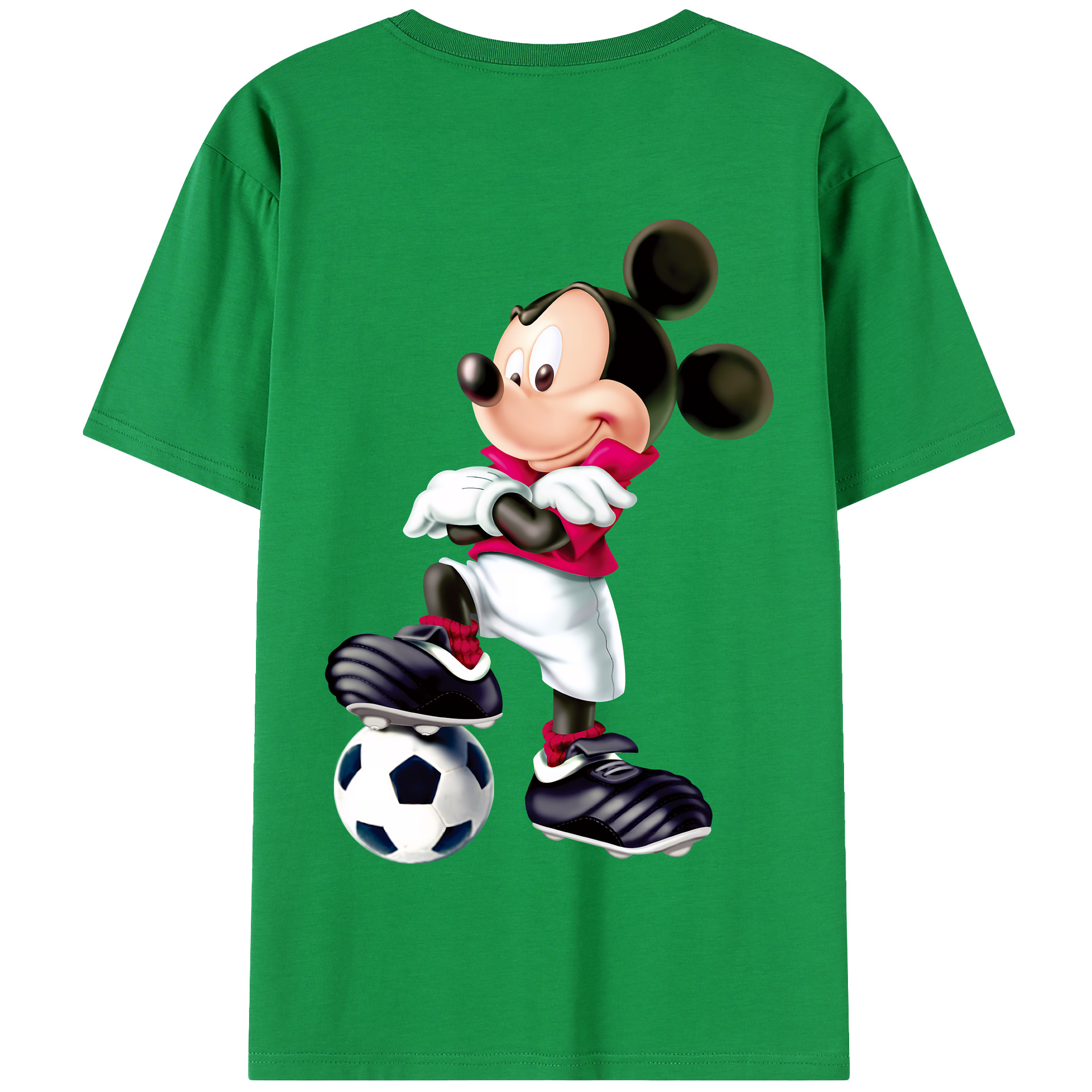 （画像用） ミッキーマウス Mickey Mouse 綿100％半袖Tシャツ（背面プリント）