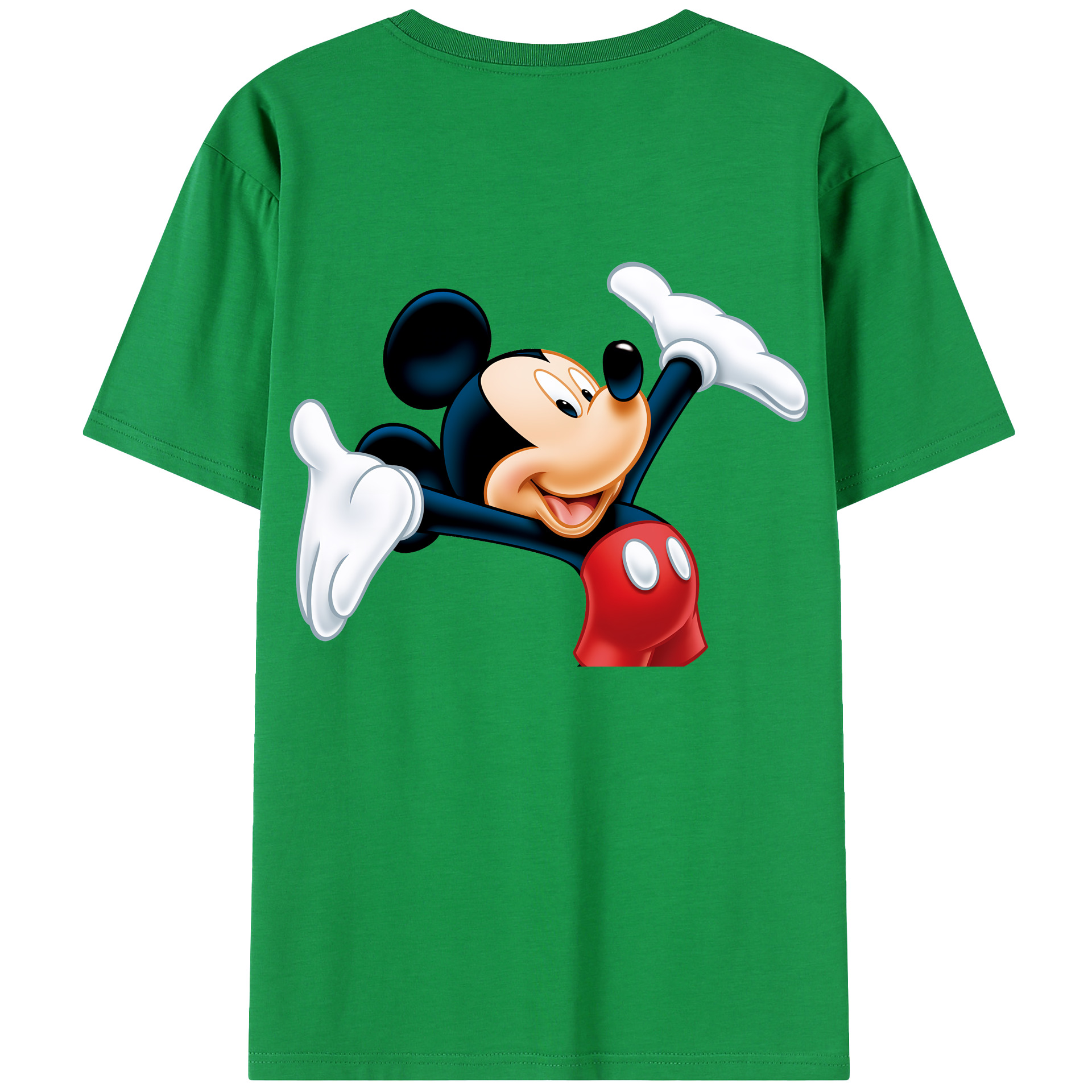（画像用） ミッキーマウス Mickey Mouse 綿100％半袖Tシャツ（背面プリント）