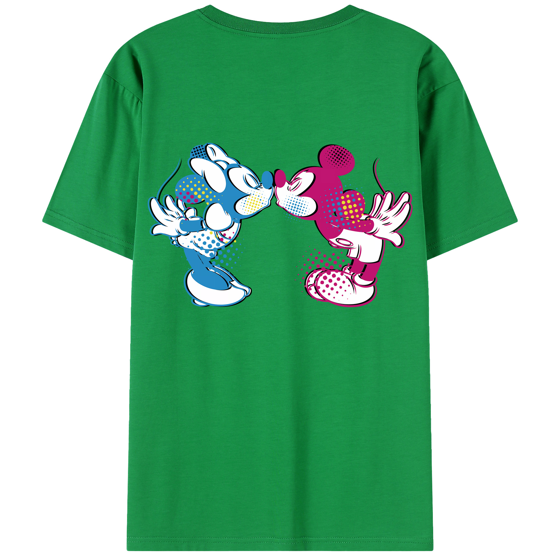 （画像用） ミッキーマウス Mickey Mouse 綿100％半袖Tシャツ（背面プリント）