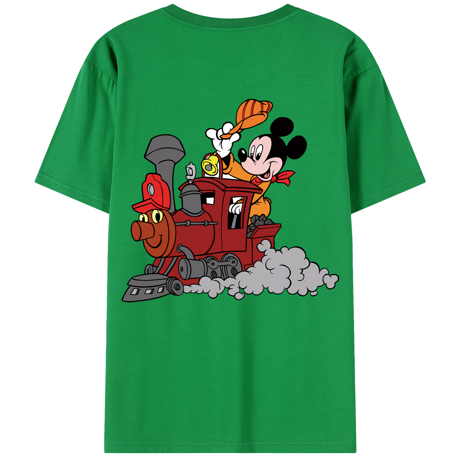 （画像用） ミッキーマウス Mickey Mouse 綿100％半袖Tシャツ（背面プリント）