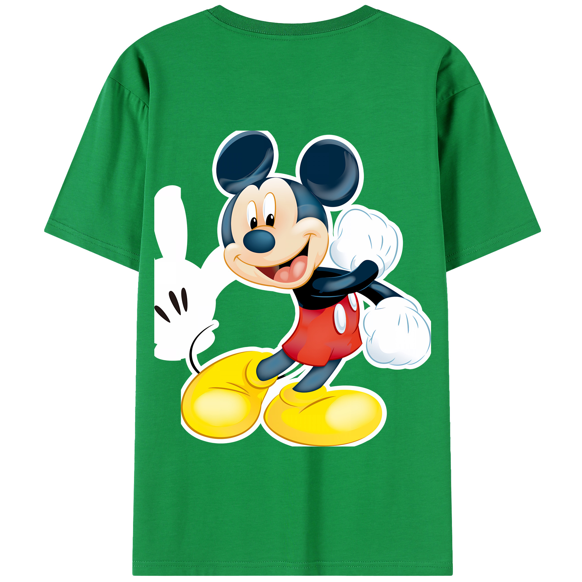 （画像用） ミッキーマウス Mickey Mouse 綿100％半袖Tシャツ（背面プリント）
