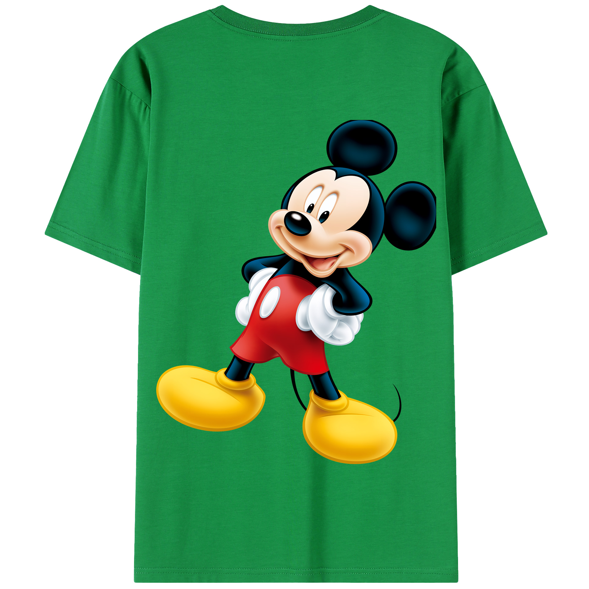 （画像用） ミッキーマウス Mickey Mouse 綿100％半袖Tシャツ（背面プリント）
