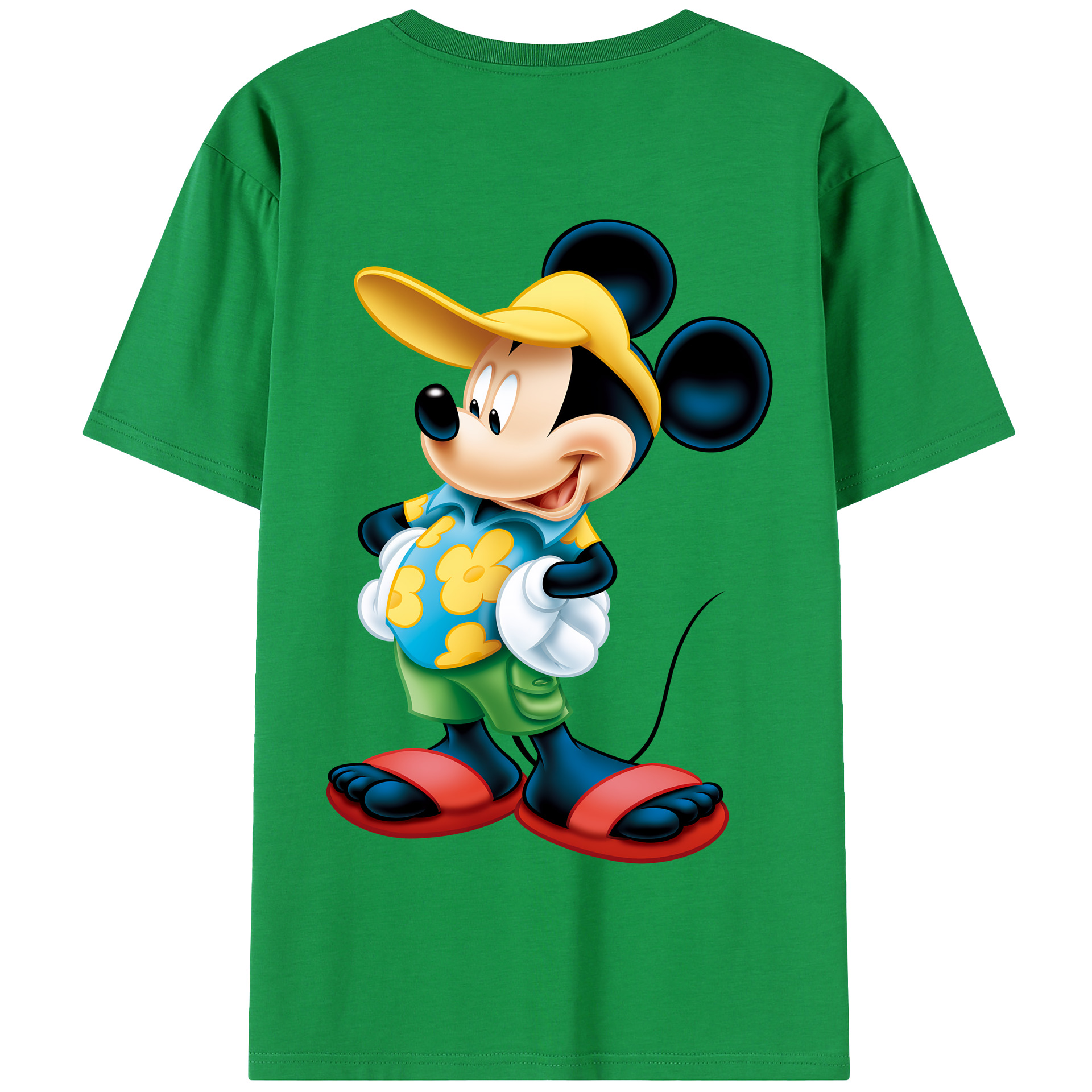 （画像用） ミッキーマウス Mickey Mouse 綿100％半袖Tシャツ（背面プリント）