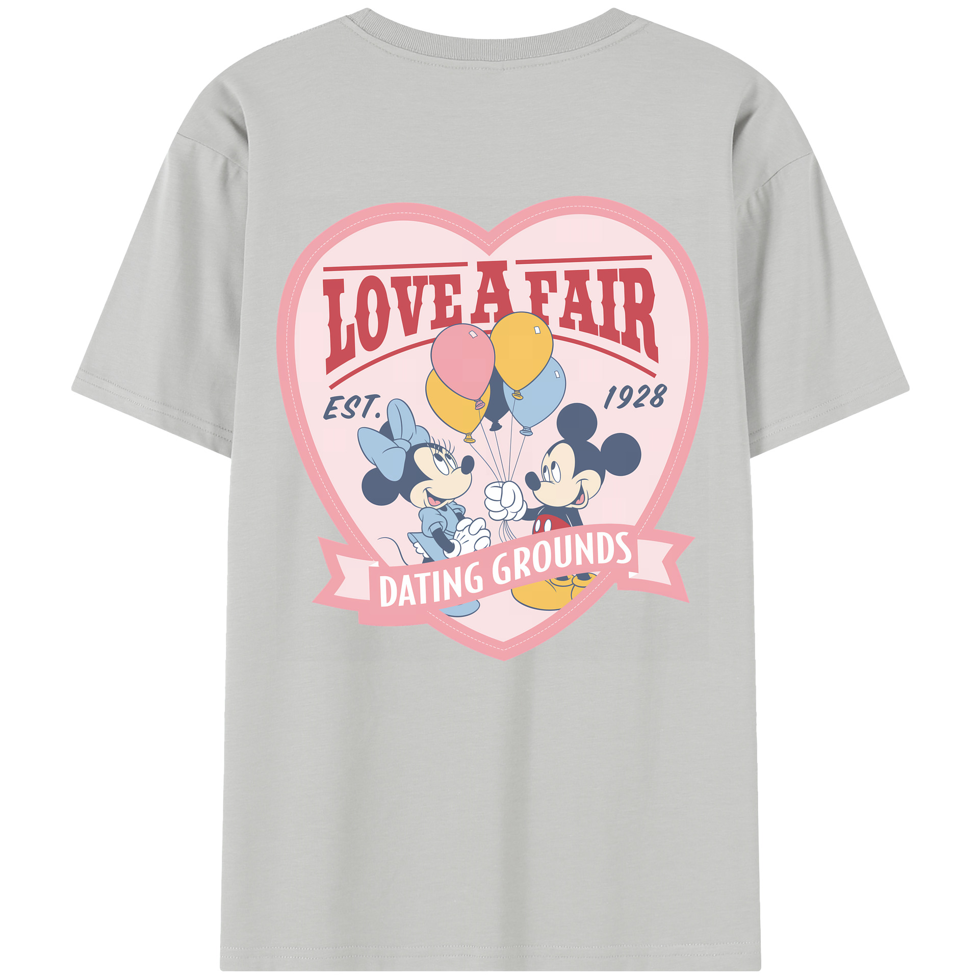 （画像用） ミッキーマウス Mickey Mouse 綿100％半袖Tシャツ（背面プリント）