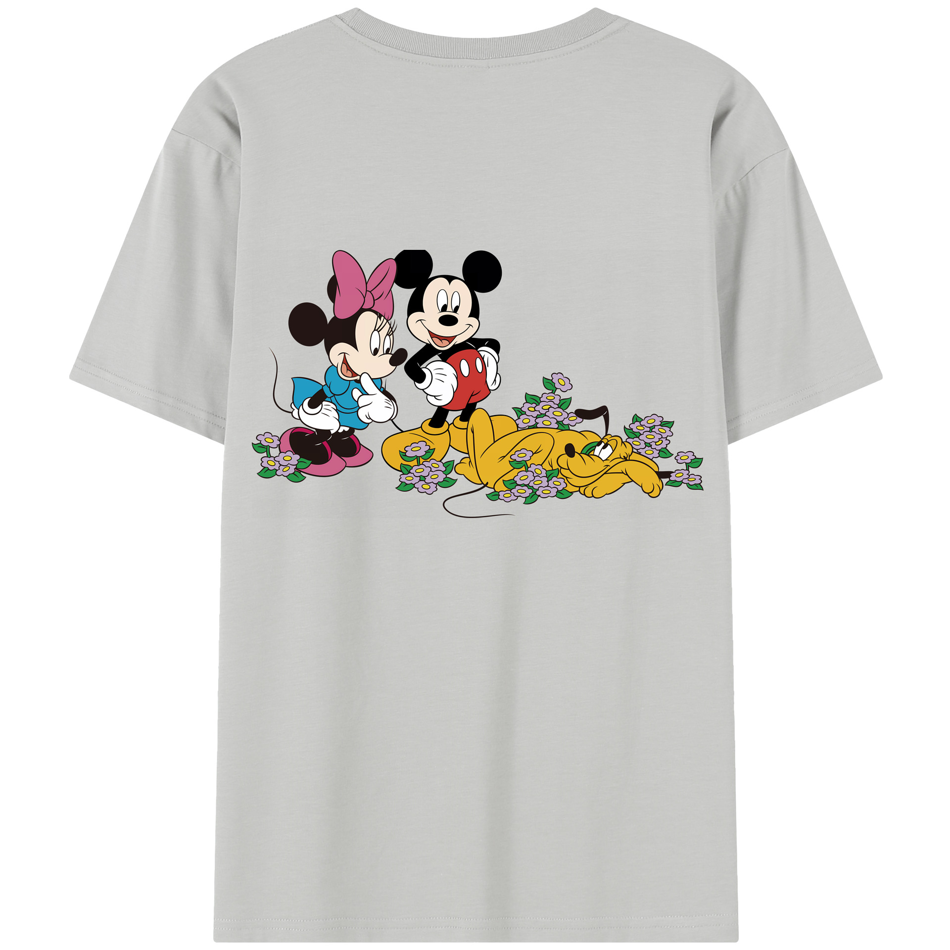 （画像用） ミッキーマウス Mickey Mouse 綿100％半袖Tシャツ（背面プリント）