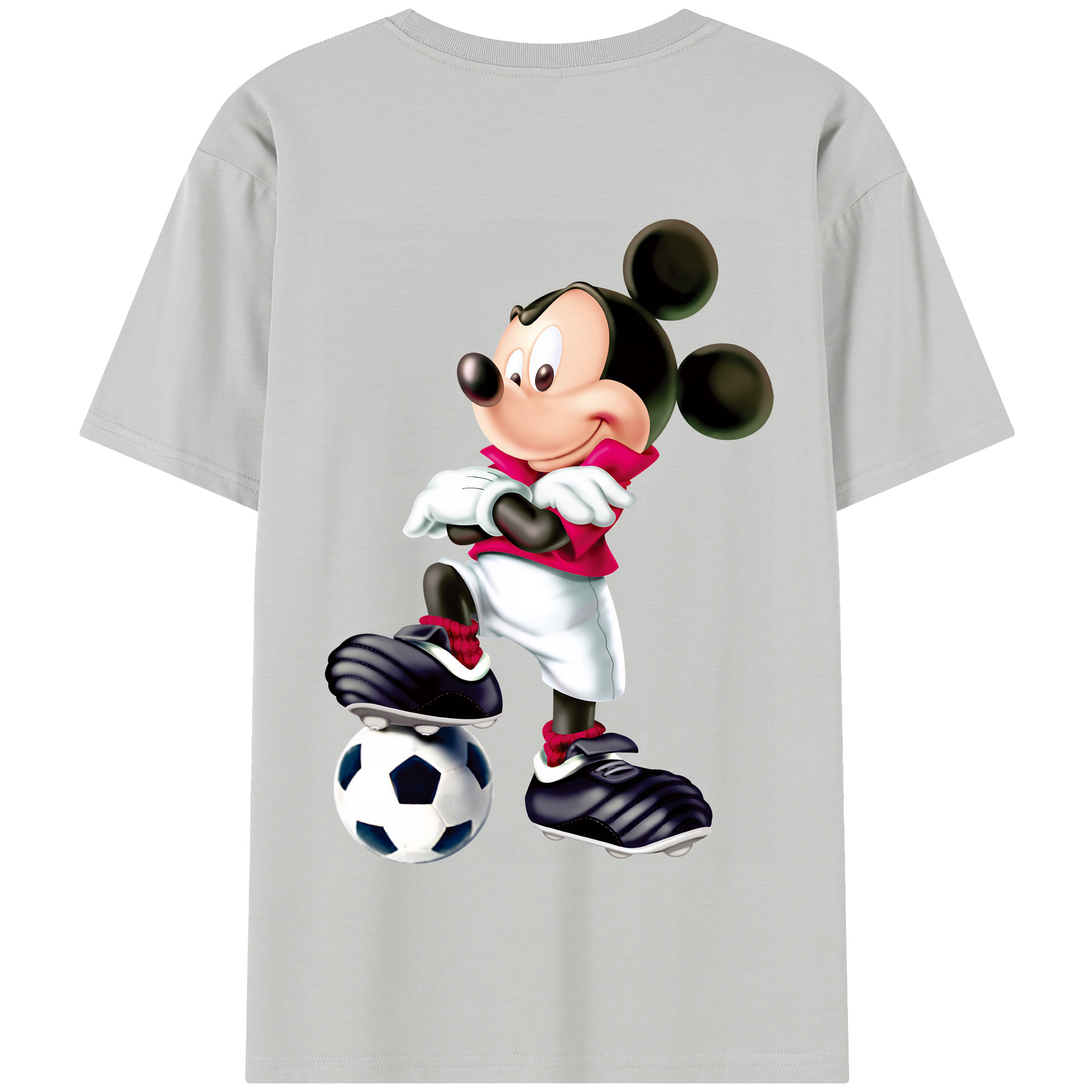 （画像用） ミッキーマウス Mickey Mouse 綿100％半袖Tシャツ（背面プリント）
