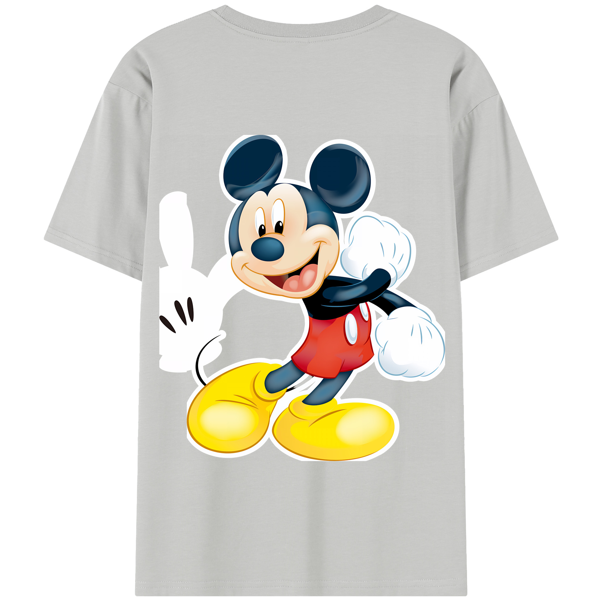 （画像用） ミッキーマウス Mickey Mouse 綿100％半袖Tシャツ（背面プリント）