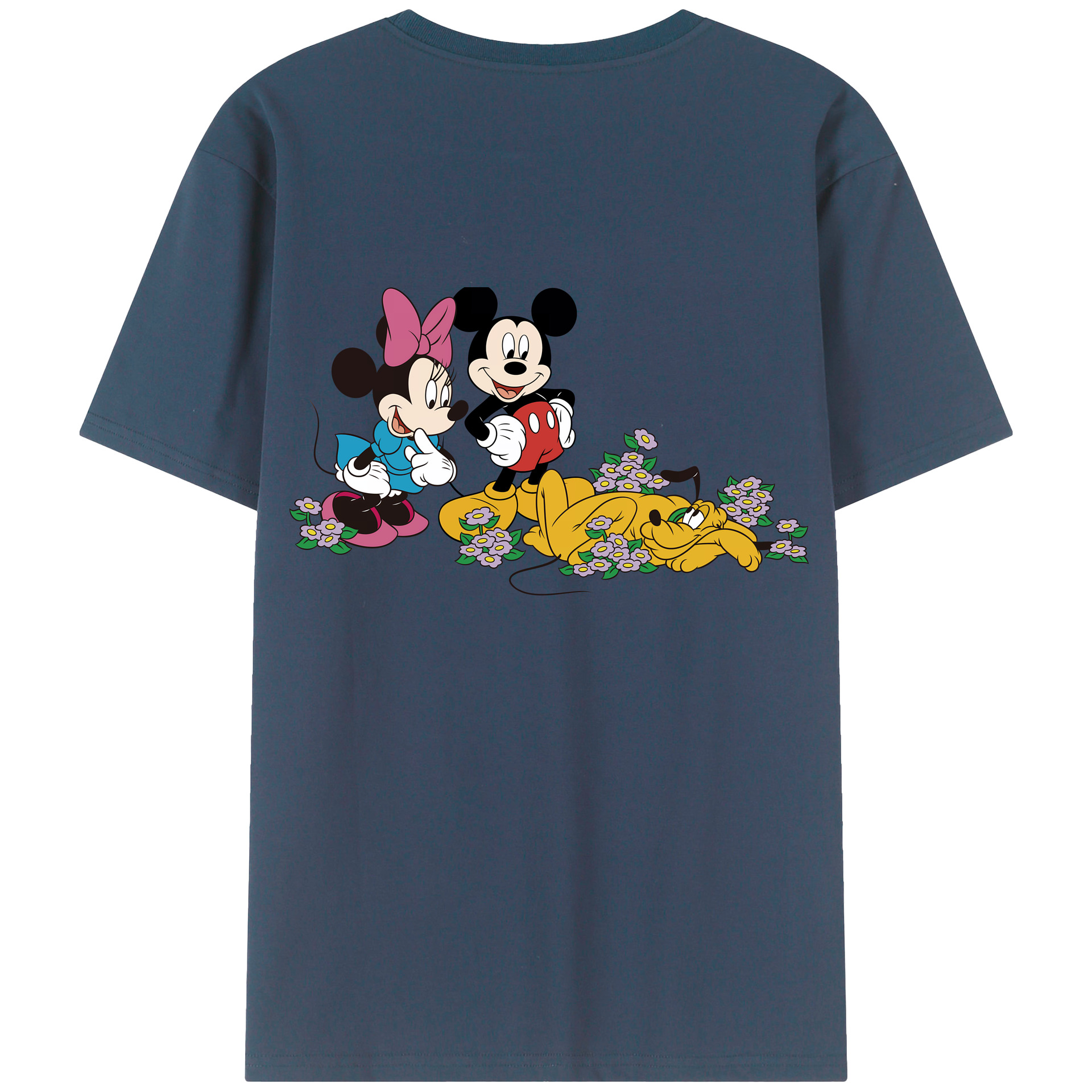 （画像用） ミッキーマウス Mickey Mouse 綿100％半袖Tシャツ（背面プリント）
