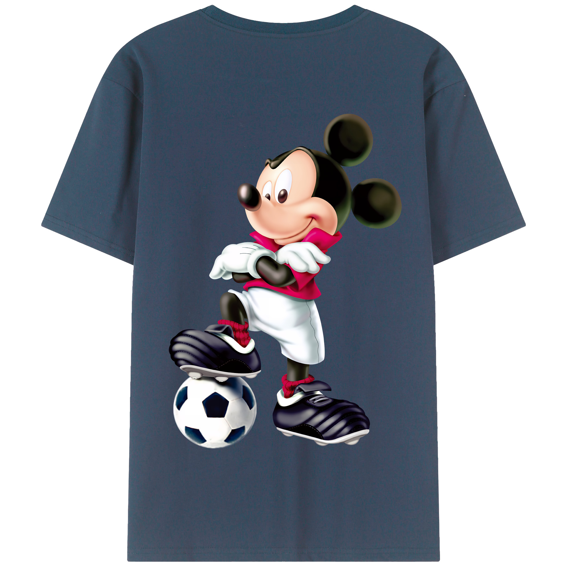 （画像用） ミッキーマウス Mickey Mouse 綿100％半袖Tシャツ（背面プリント）