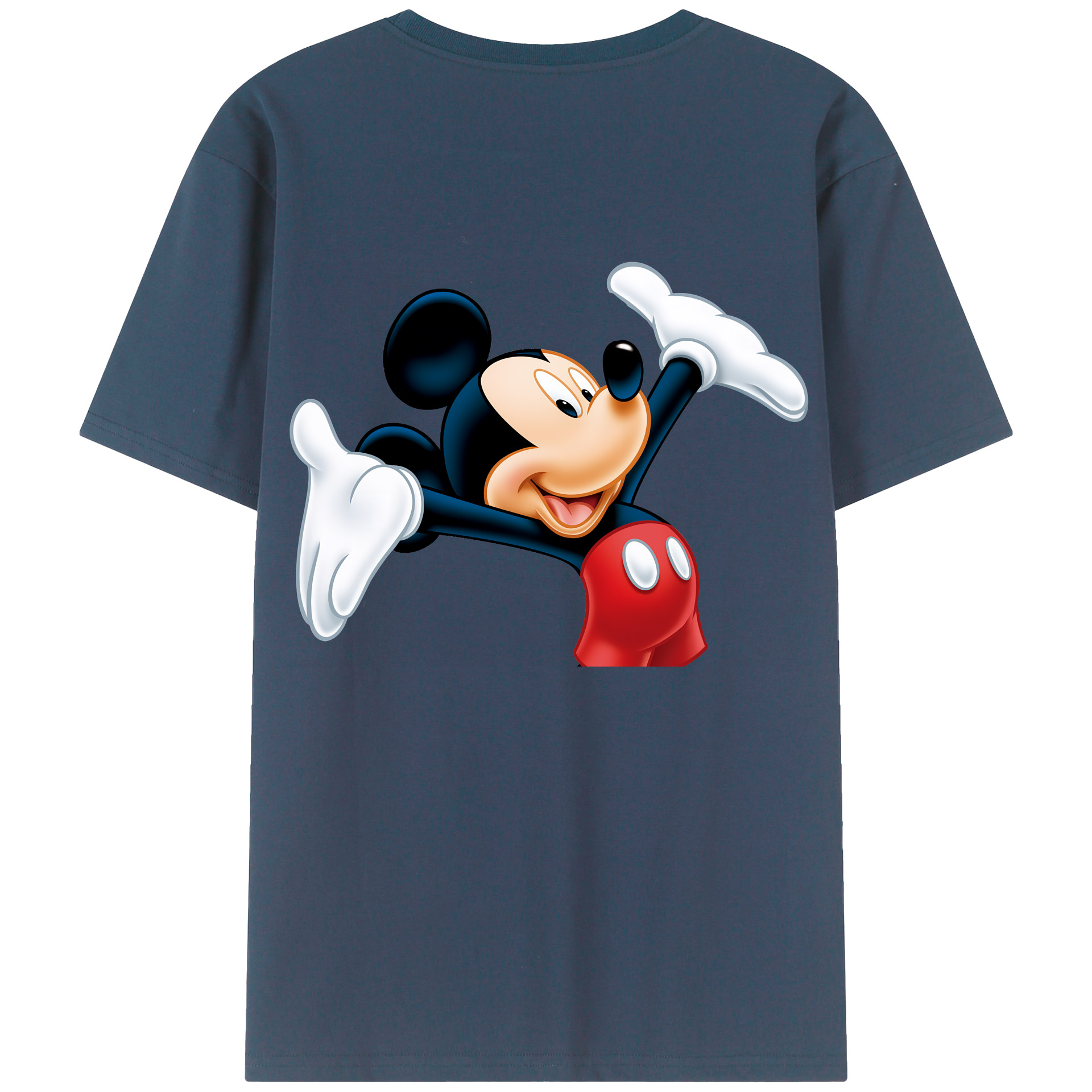 （画像用） ミッキーマウス Mickey Mouse 綿100％半袖Tシャツ（背面プリント）