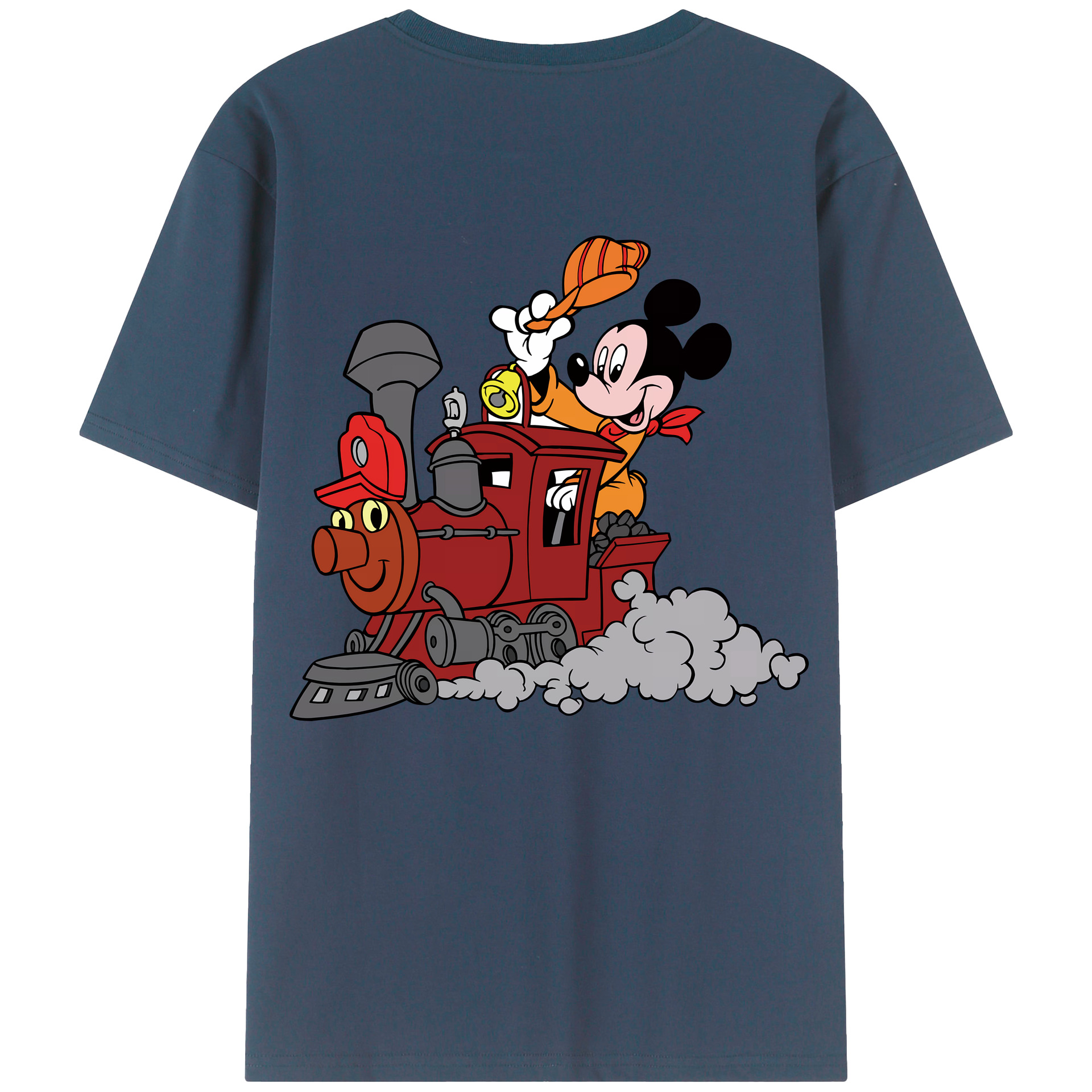 （画像用） ミッキーマウス Mickey Mouse 綿100％半袖Tシャツ（背面プリント）