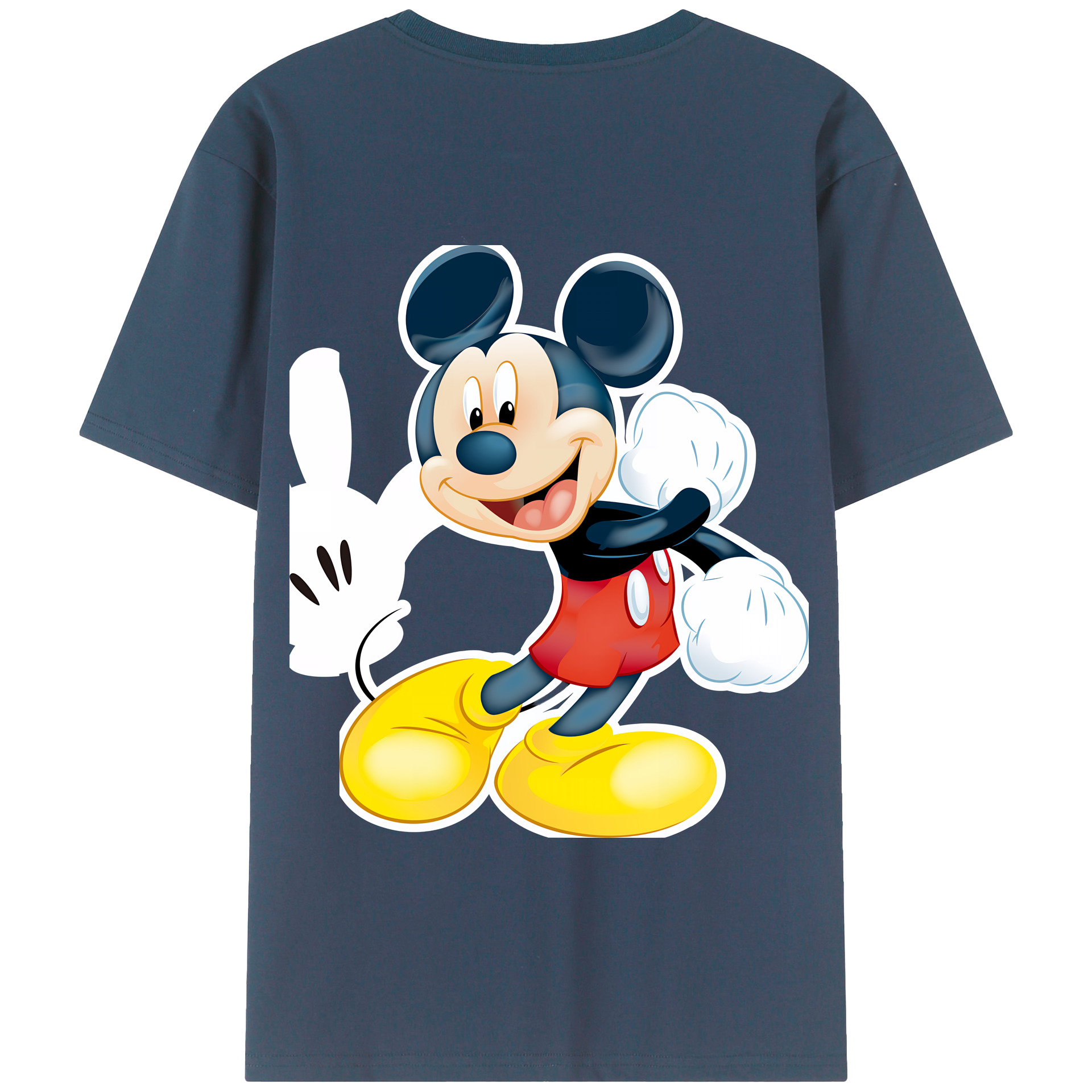 （画像用） ミッキーマウス Mickey Mouse 綿100％半袖Tシャツ（背面プリント）