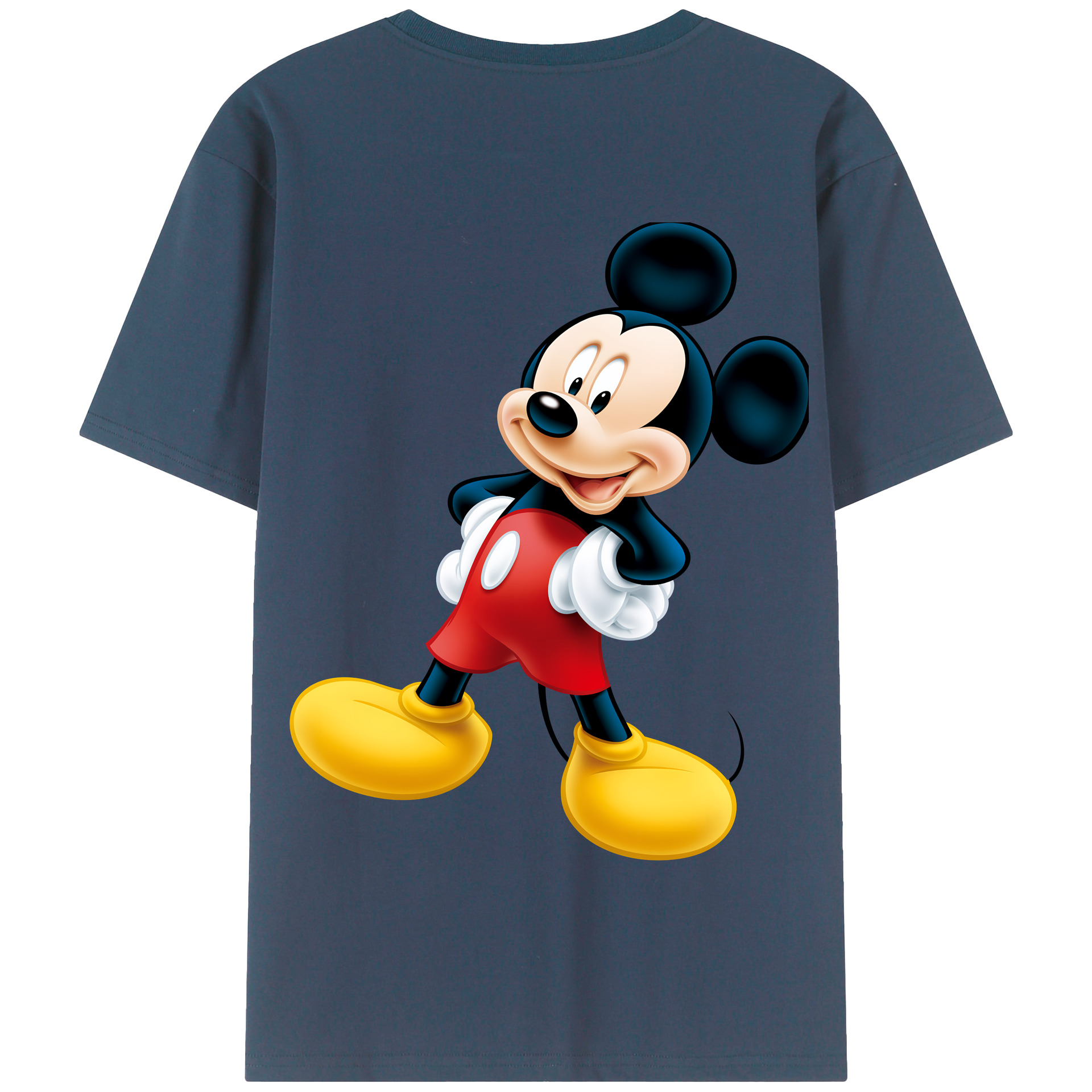 （画像用） ミッキーマウス Mickey Mouse 綿100％半袖Tシャツ（背面プリント）