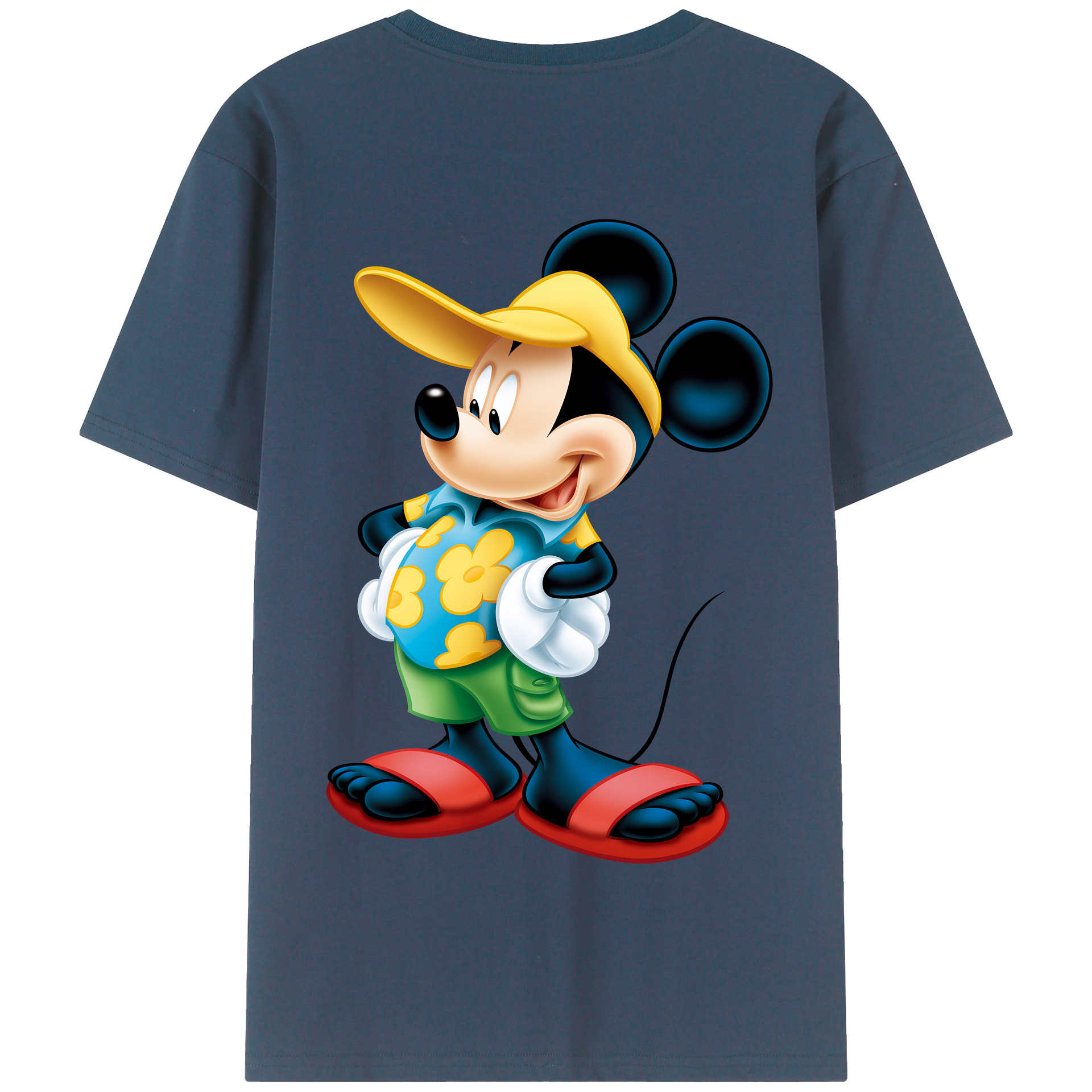 （画像用） ミッキーマウス Mickey Mouse 綿100％半袖Tシャツ（背面プリント）