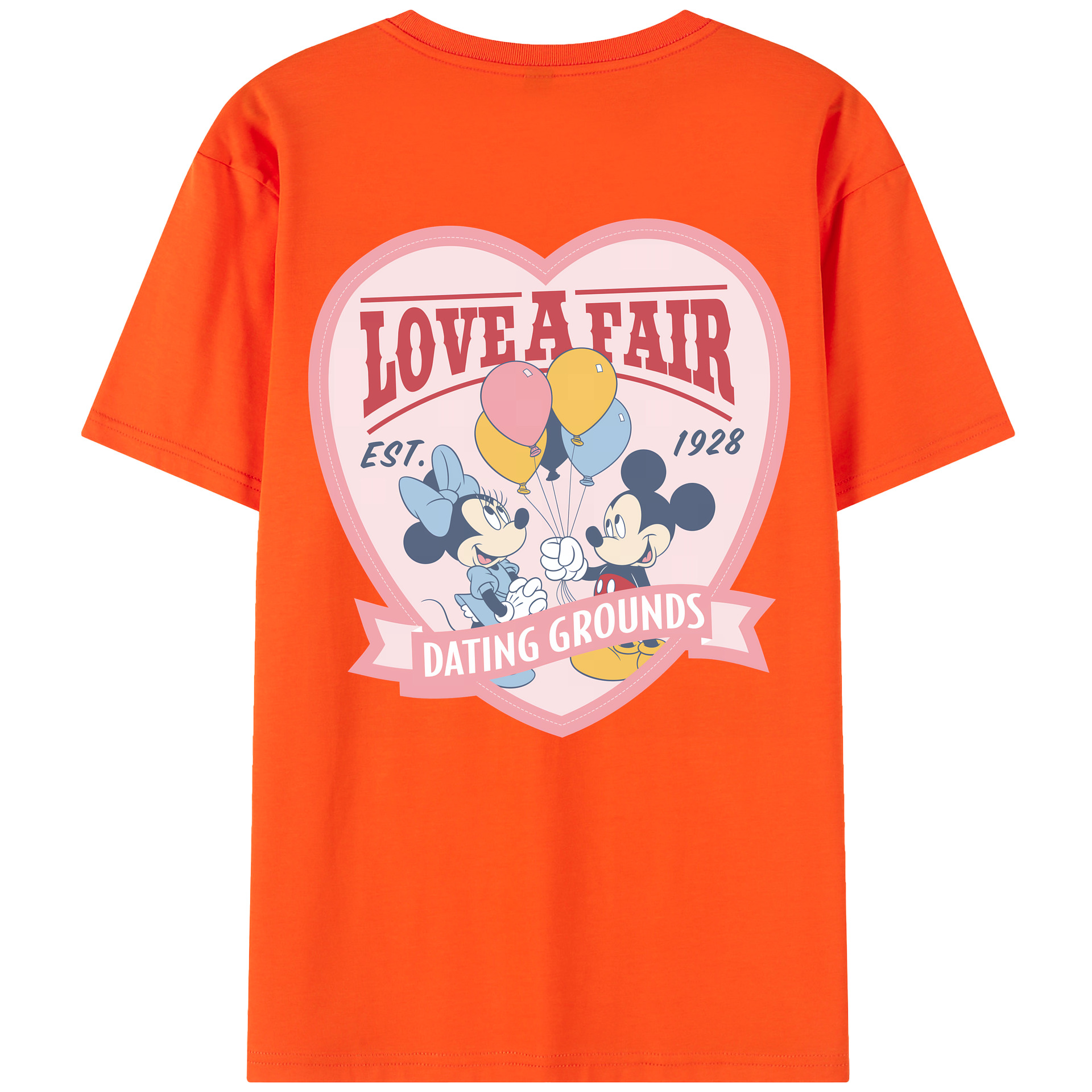 （画像用） ミッキーマウス Mickey Mouse 綿100％半袖Tシャツ（背面プリント）