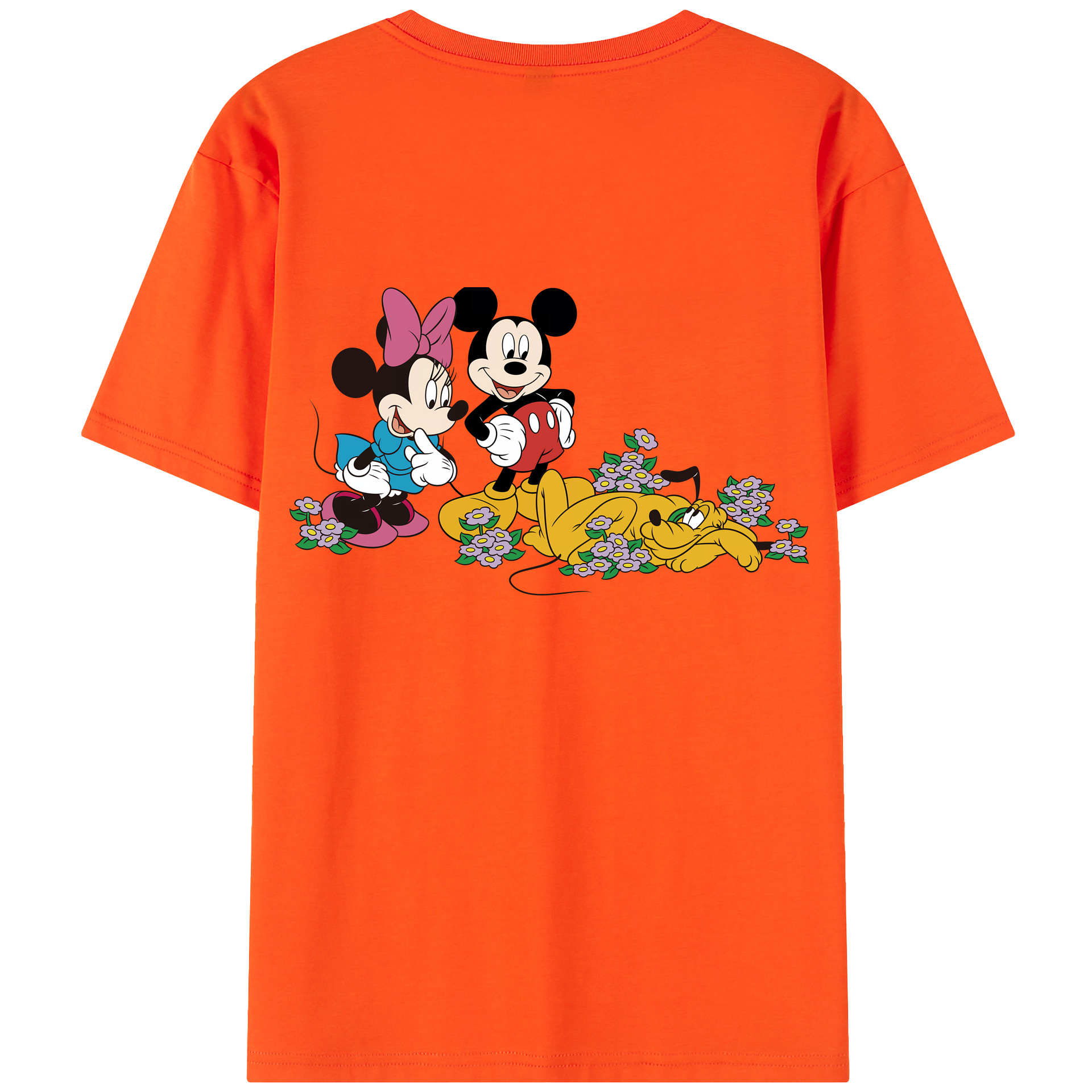 （画像用） ミッキーマウス Mickey Mouse 綿100％半袖Tシャツ（背面プリント）