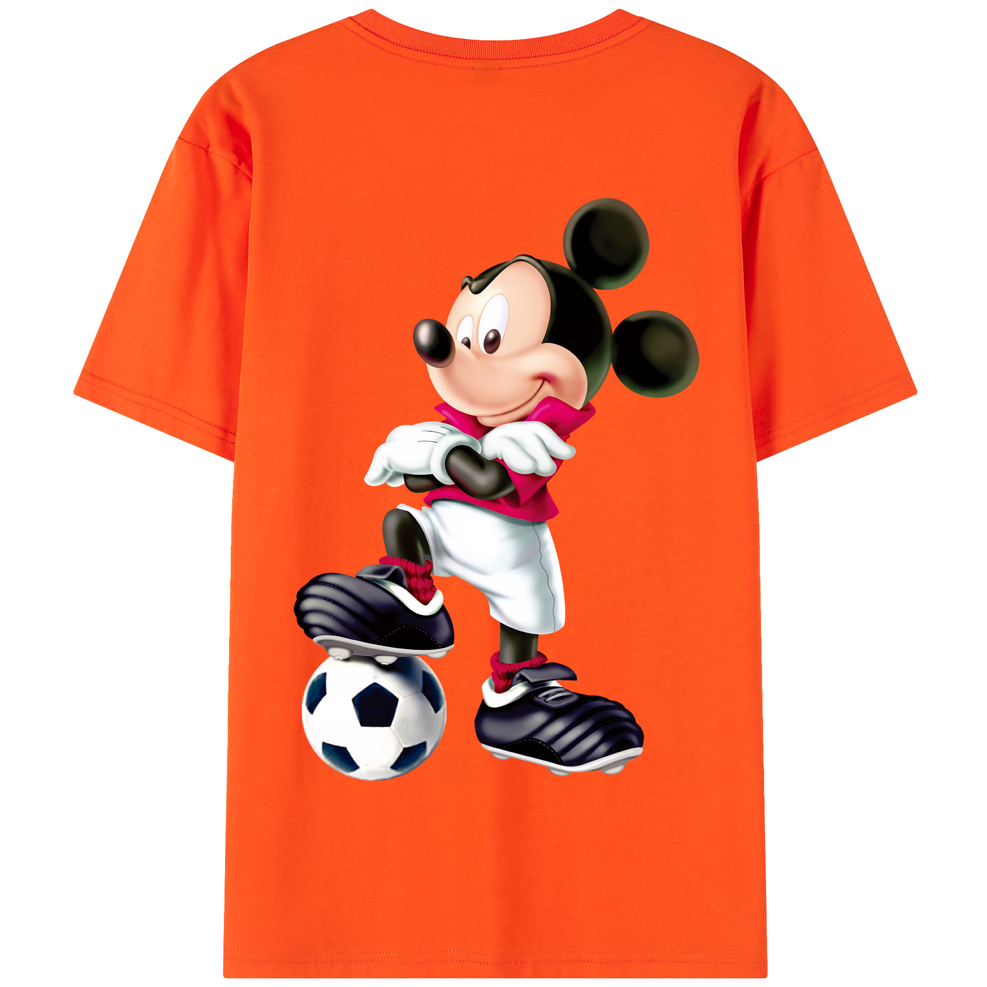 （画像用） ミッキーマウス Mickey Mouse 綿100％半袖Tシャツ（背面プリント）
