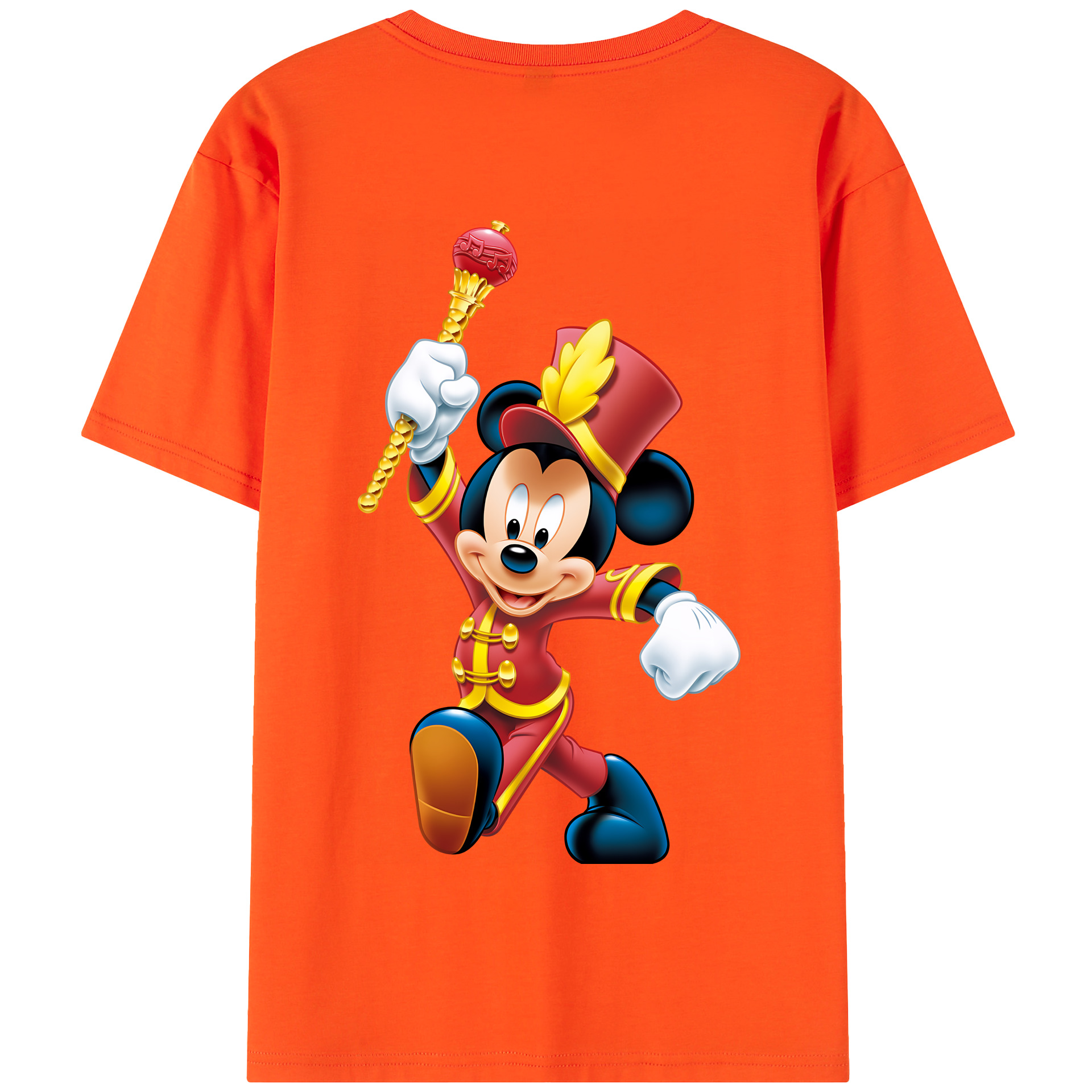 （画像用） ミッキーマウス Mickey Mouse 綿100％半袖Tシャツ（背面プリント）