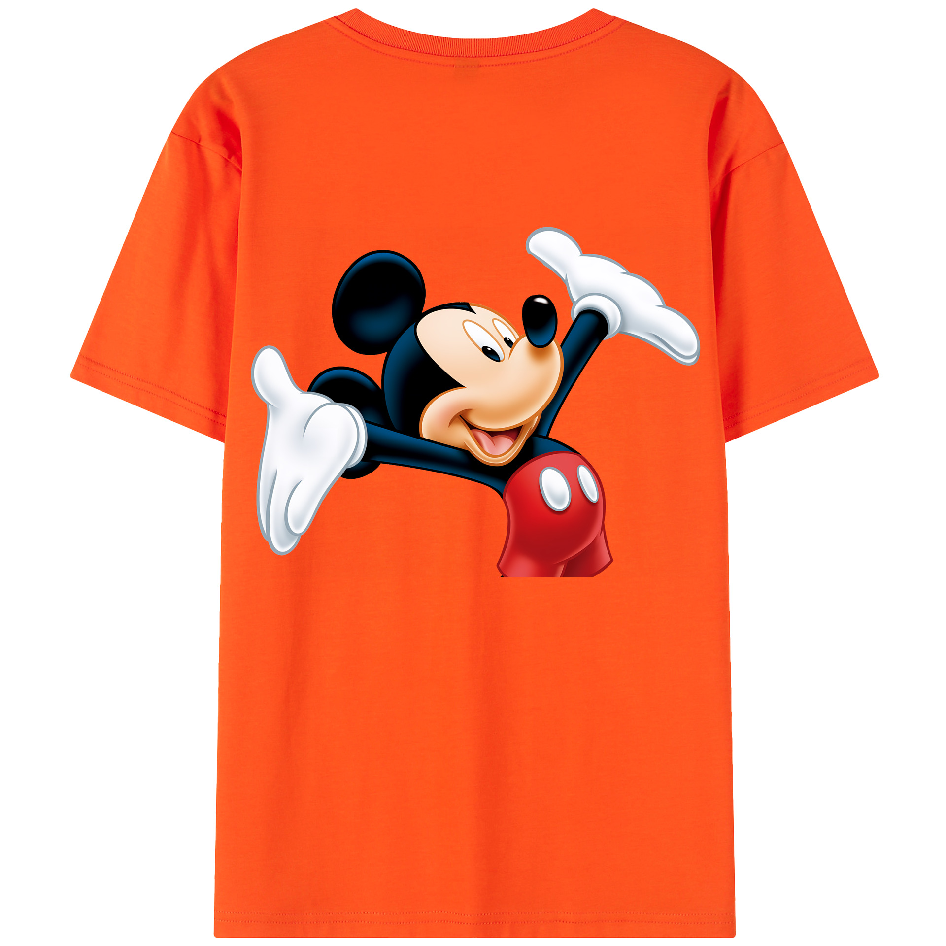 （画像用） ミッキーマウス Mickey Mouse 綿100％半袖Tシャツ（背面プリント）