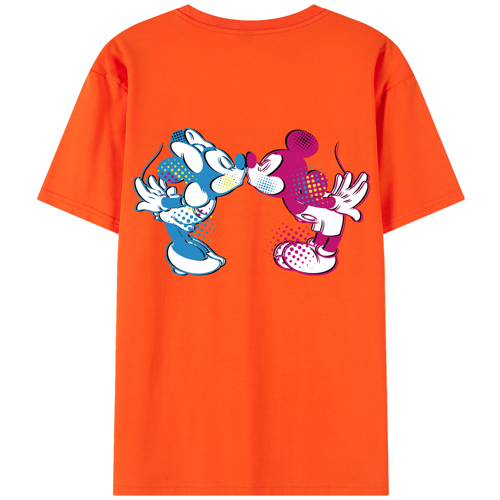 （画像用） ミッキーマウス Mickey Mouse 綿100％半袖Tシャツ（背面プリント）
