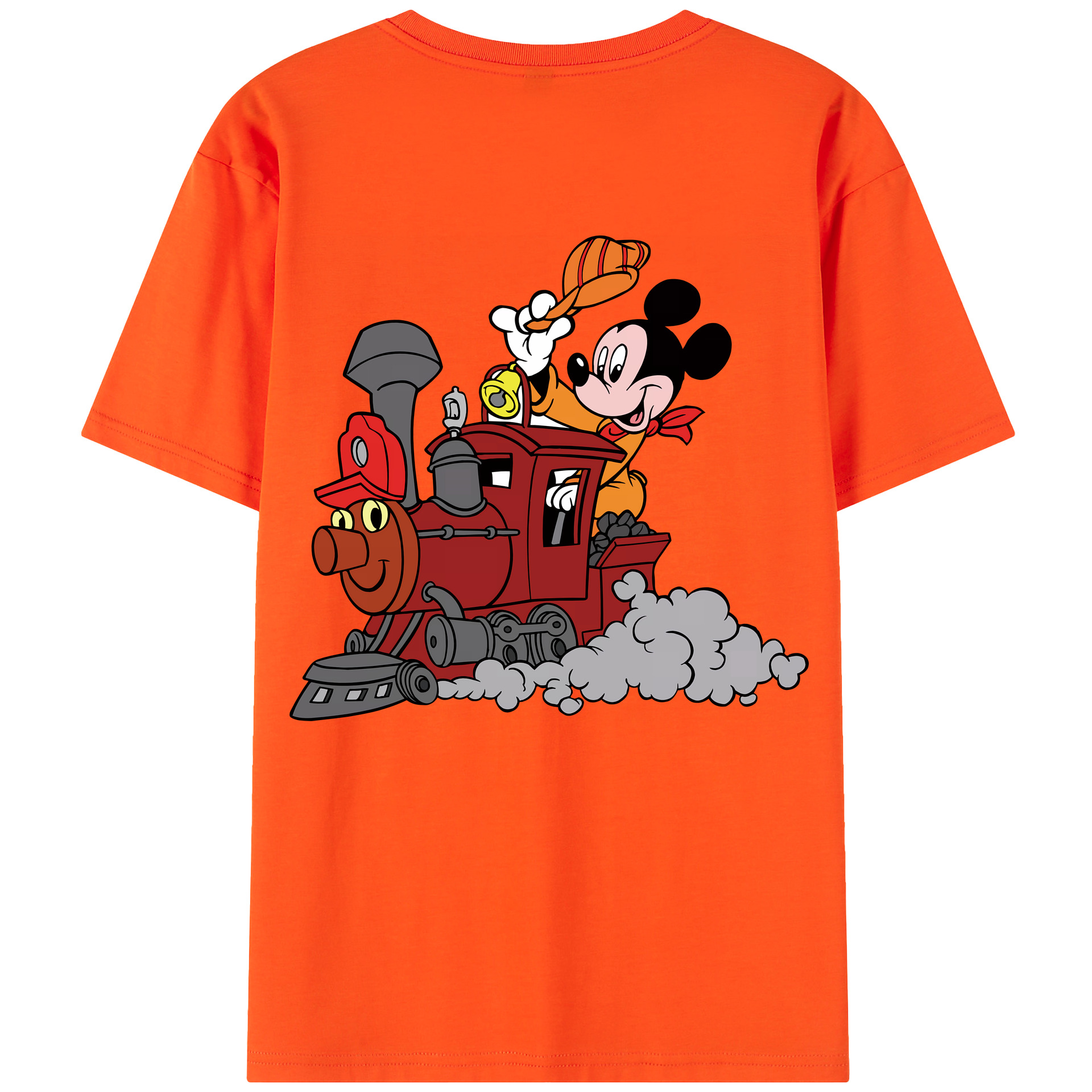 （画像用） ミッキーマウス Mickey Mouse 綿100％半袖Tシャツ（背面プリント）