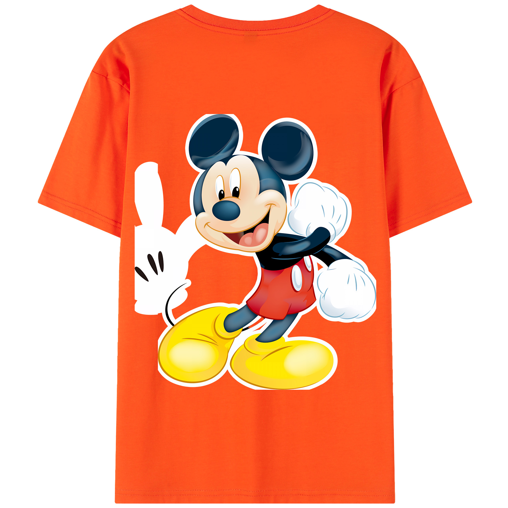 （画像用） ミッキーマウス Mickey Mouse 綿100％半袖Tシャツ（背面プリント）