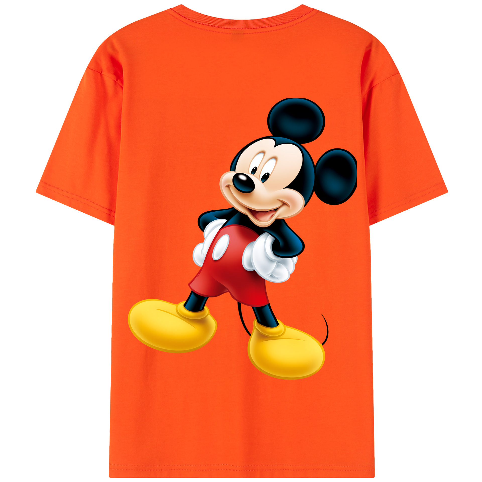 （画像用） ミッキーマウス Mickey Mouse 綿100％半袖Tシャツ（背面プリント）