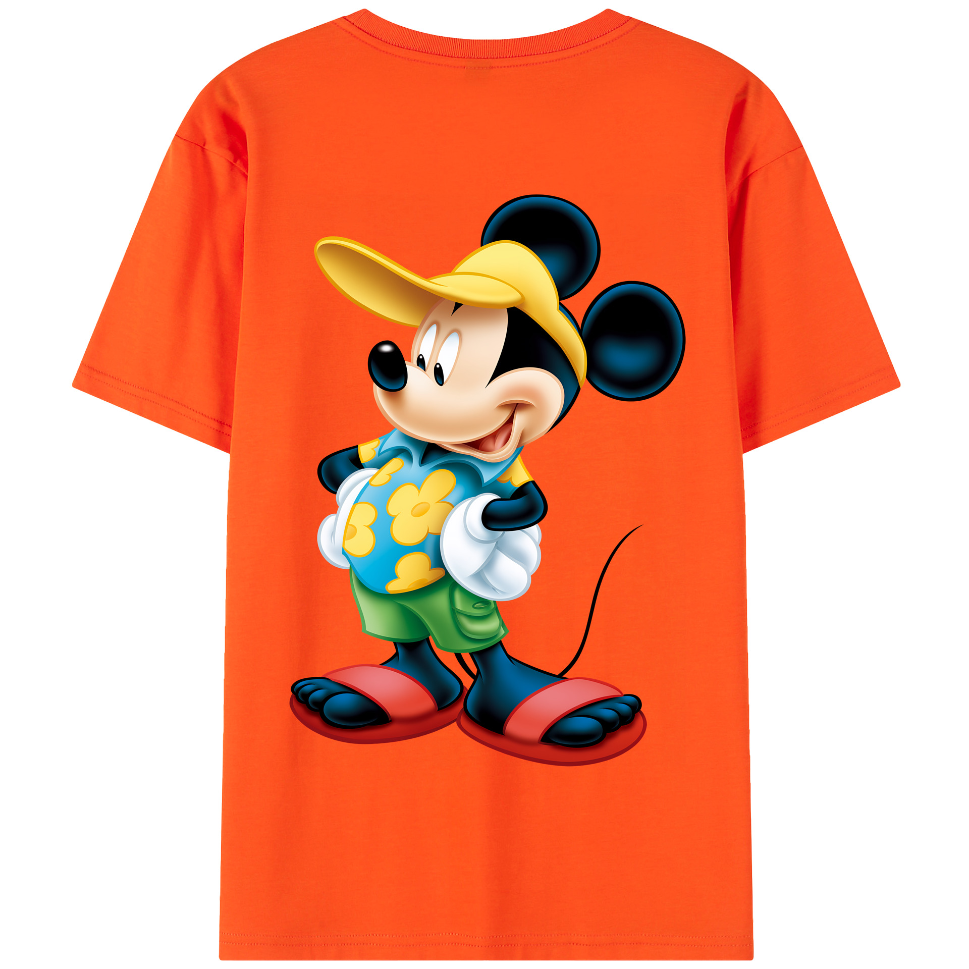 （画像用） ミッキーマウス Mickey Mouse 綿100％半袖Tシャツ（背面プリント）