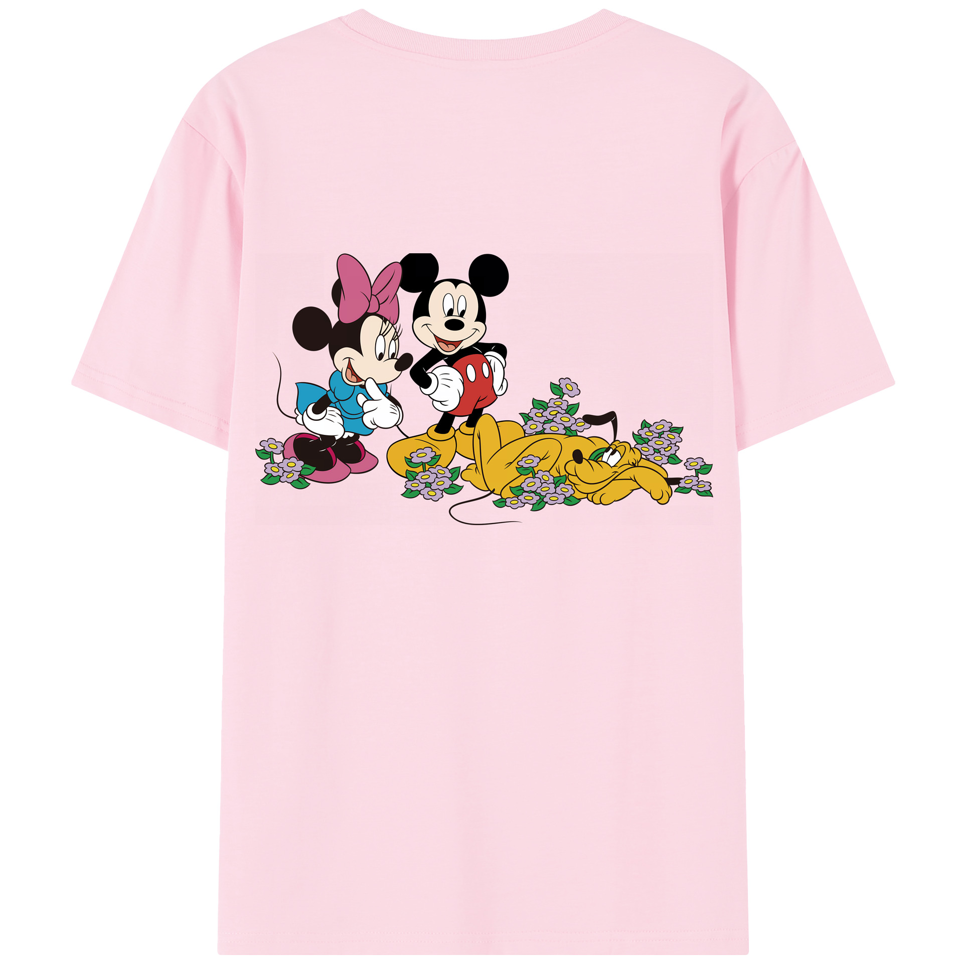 （画像用） ミッキーマウス Mickey Mouse 綿100％半袖Tシャツ（背面プリント）