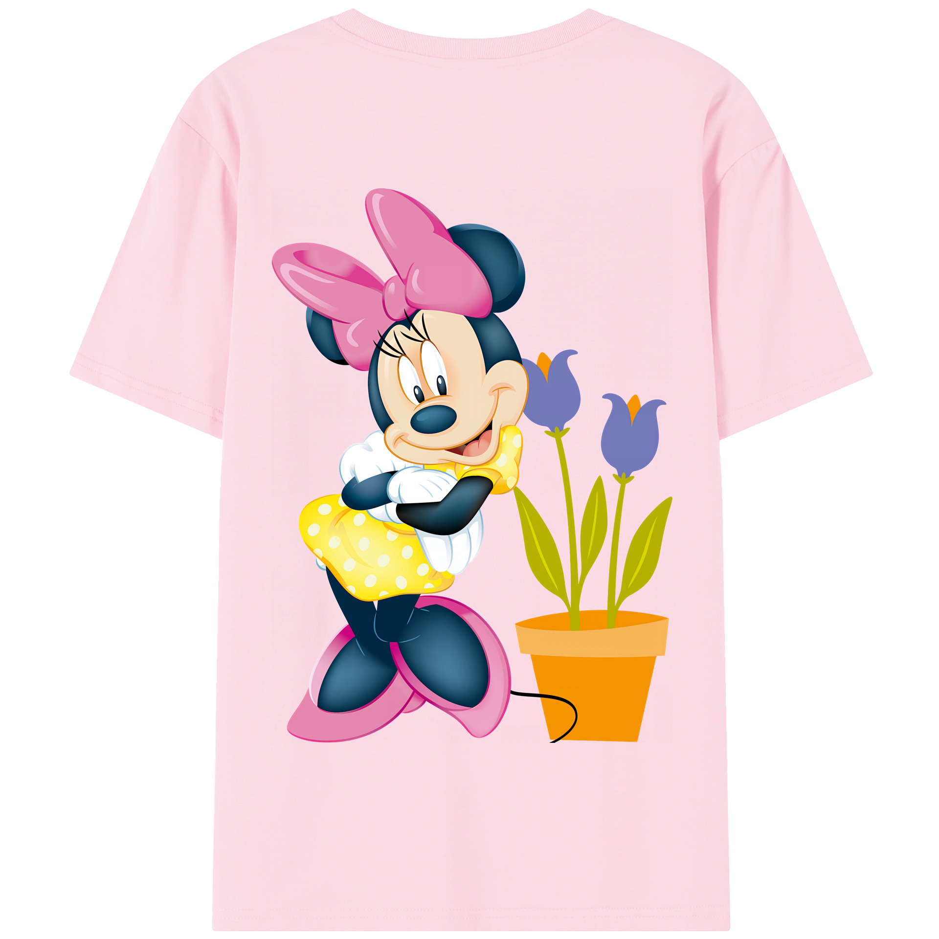 （画像用） ミッキーマウス Mickey Mouse 綿100％半袖Tシャツ（背面プリント）